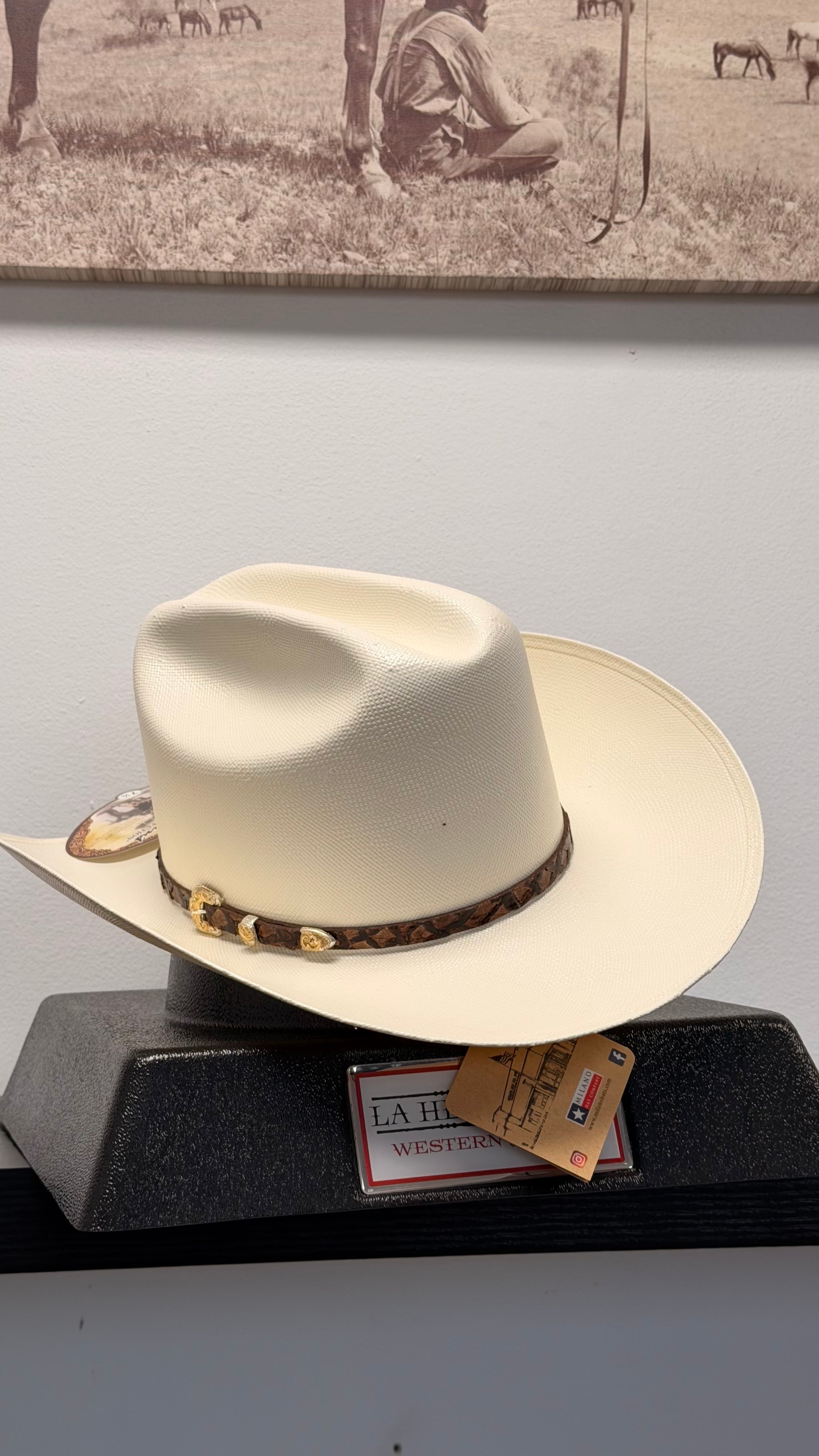 Larry Mahan's 100x Pirarucu Brown Straw Hats