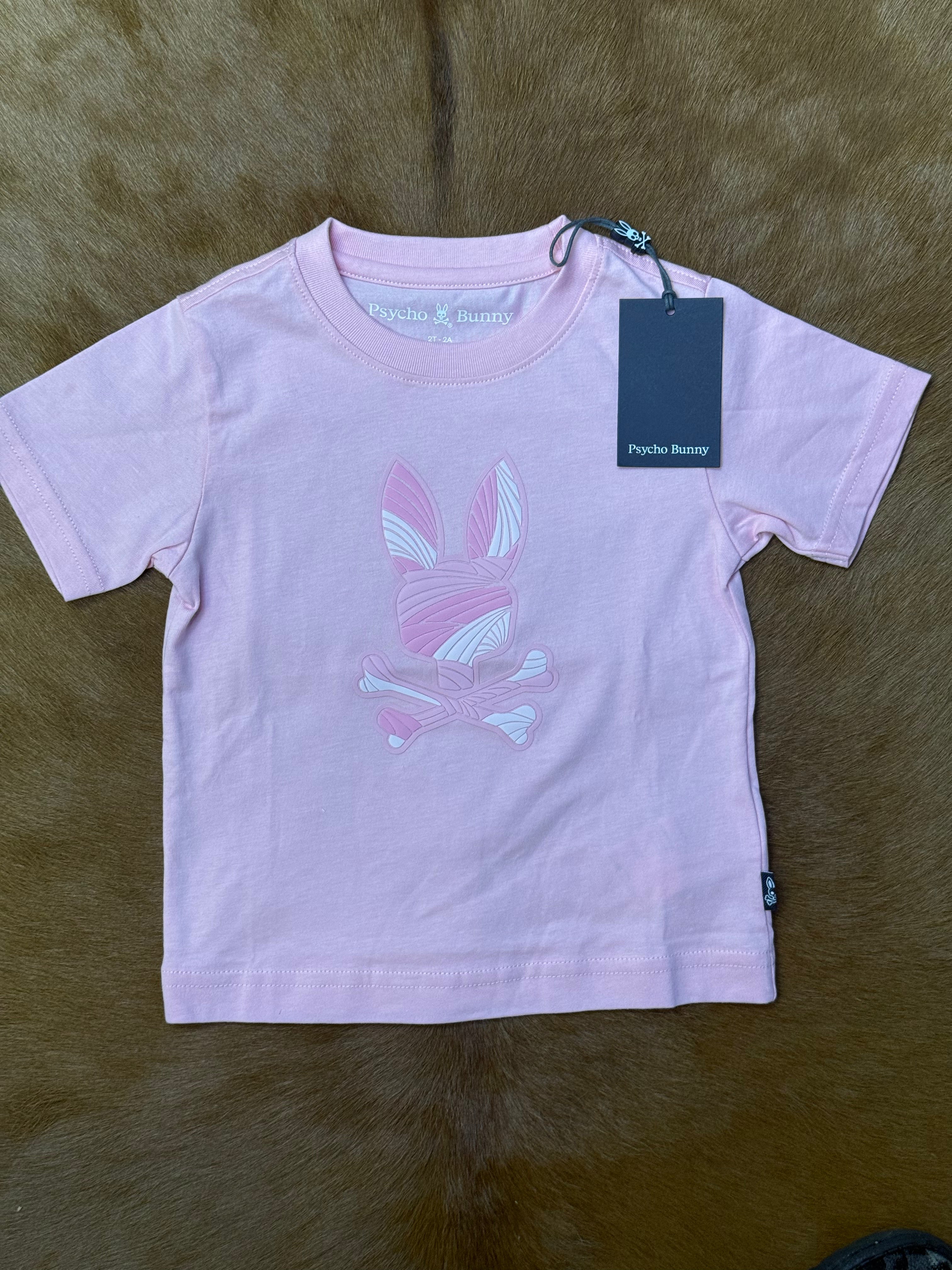 PSYCHO BUNNY KIDS BAXTER GRAPHIC TEE ROMANCE ROSE B0U409F200