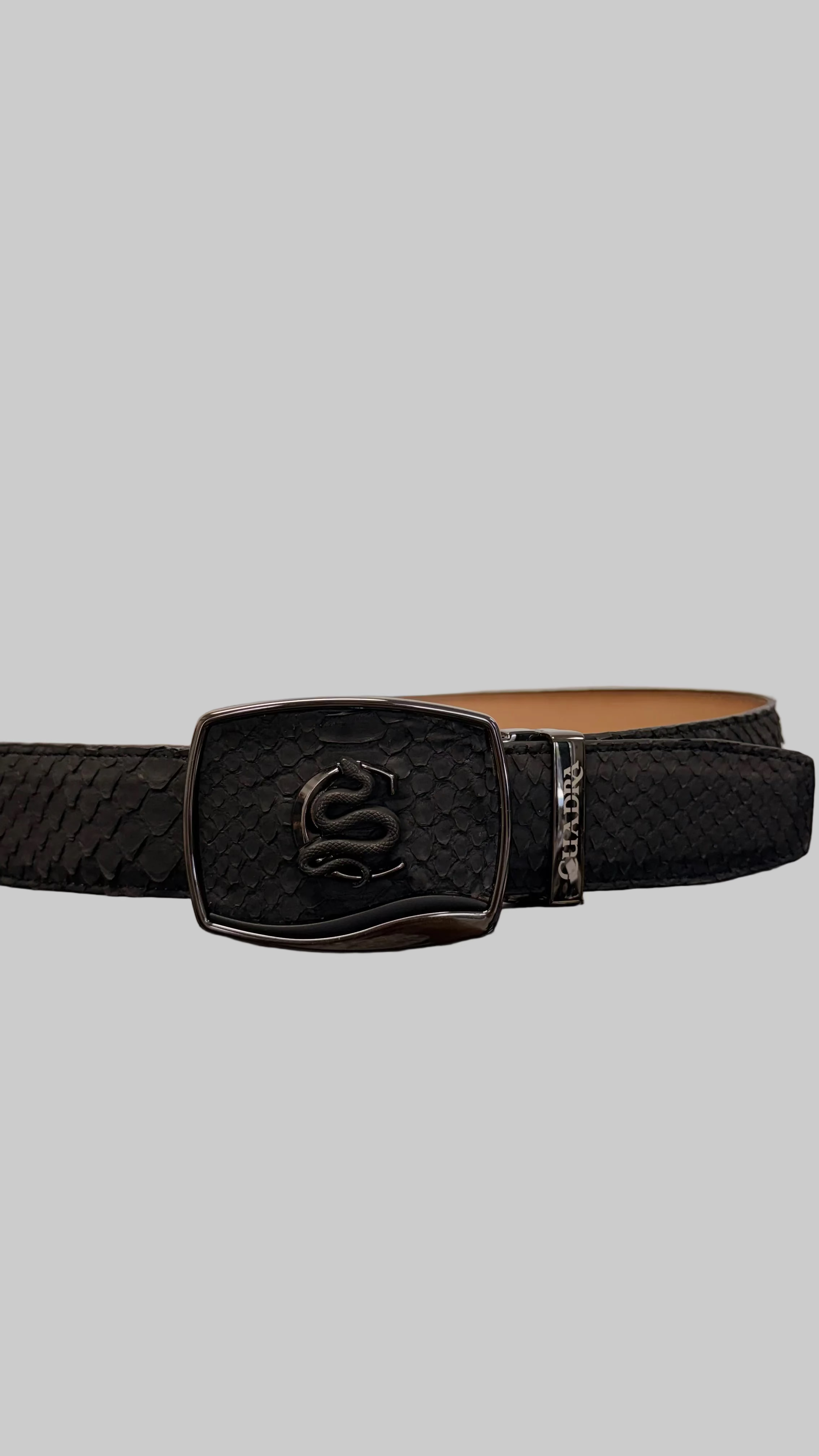 CUADRA BELT PYTHON NUBUCK NEGRO BC483
