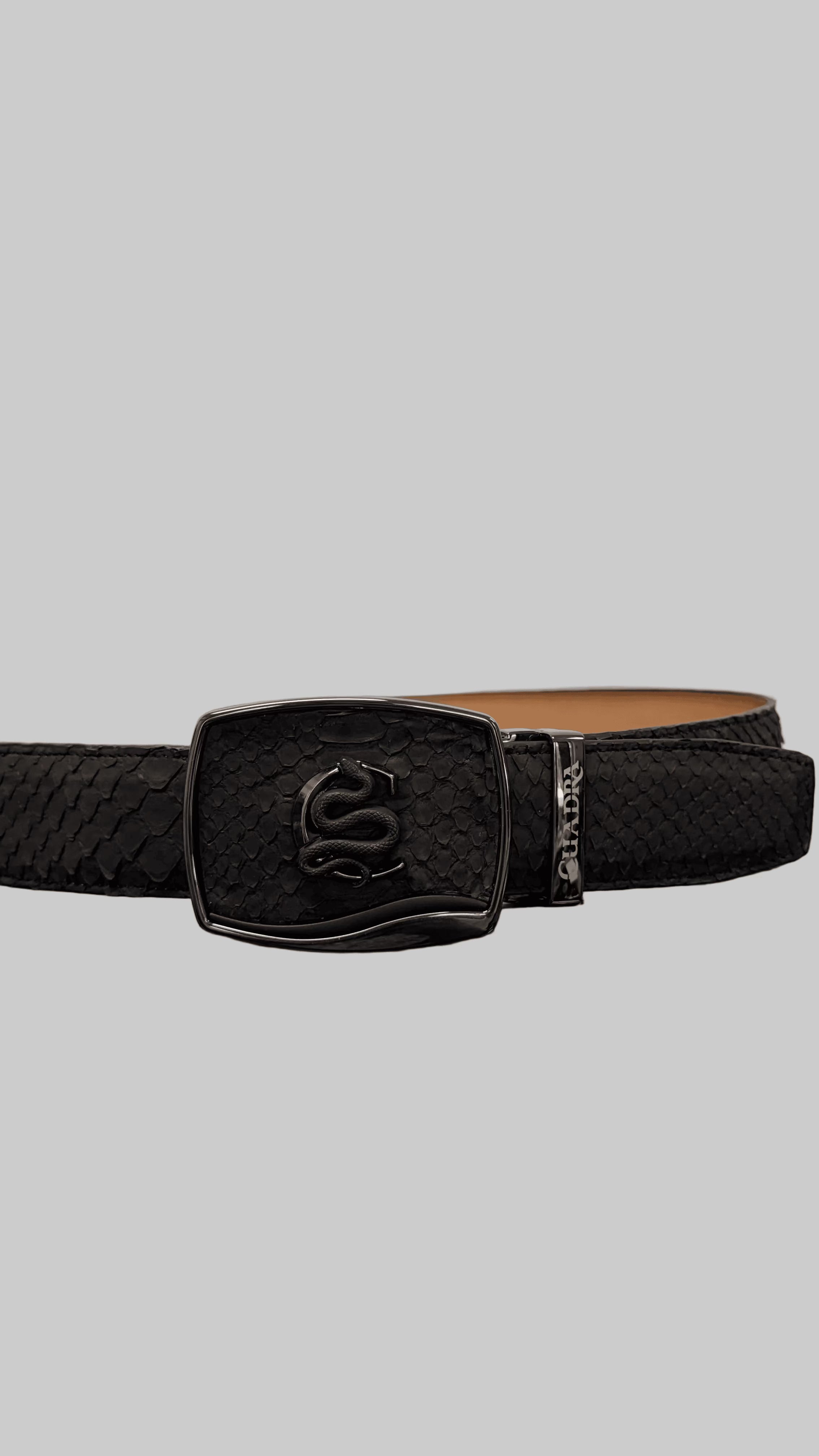 CUADRA BELT PYTHON NUBUCK NEGRO BC483 Laherradurawwnc.com