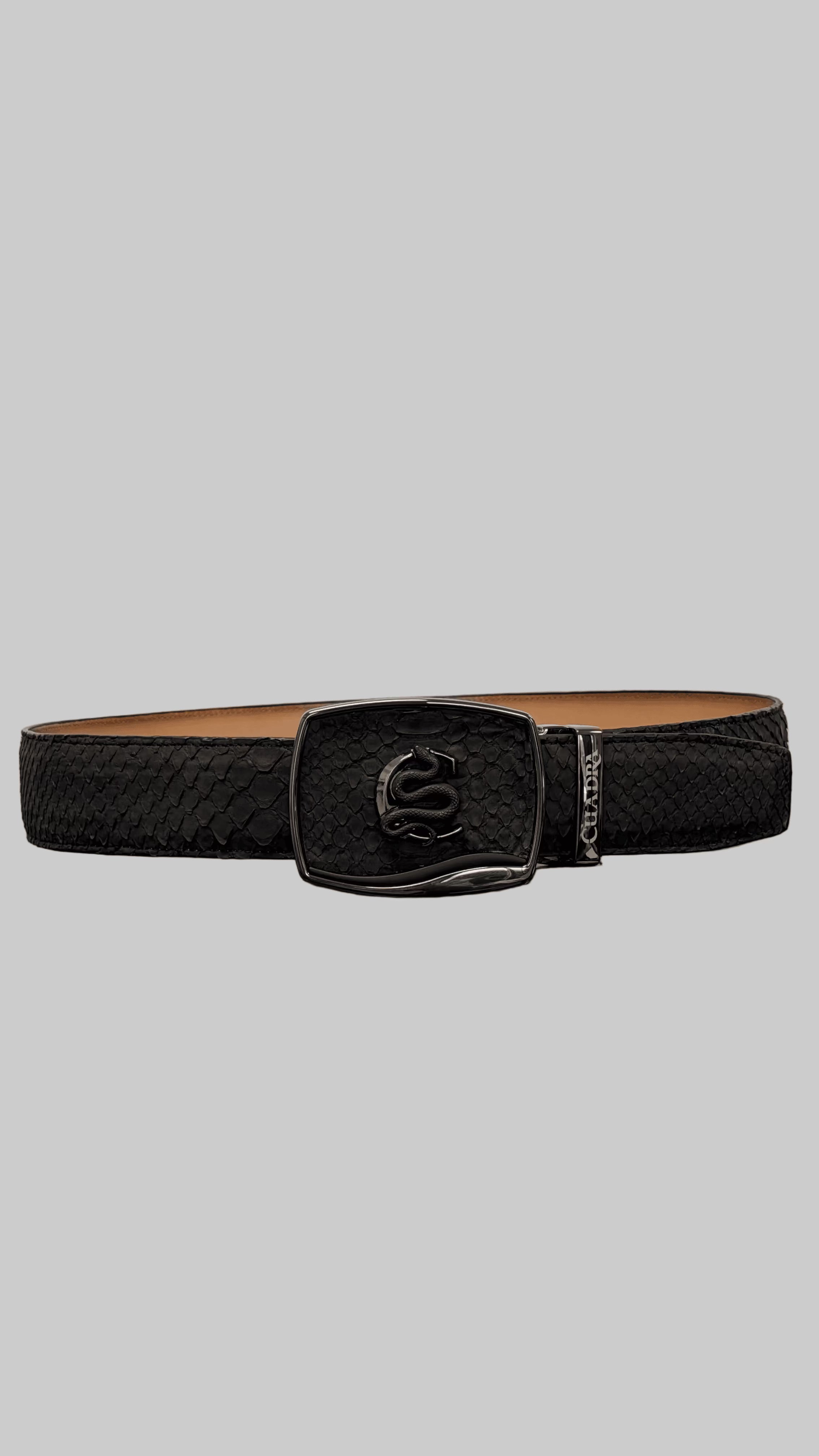 CUADRA BELT PYTHON NUBUCK NEGRO BC483 Laherradurawwnc.com
