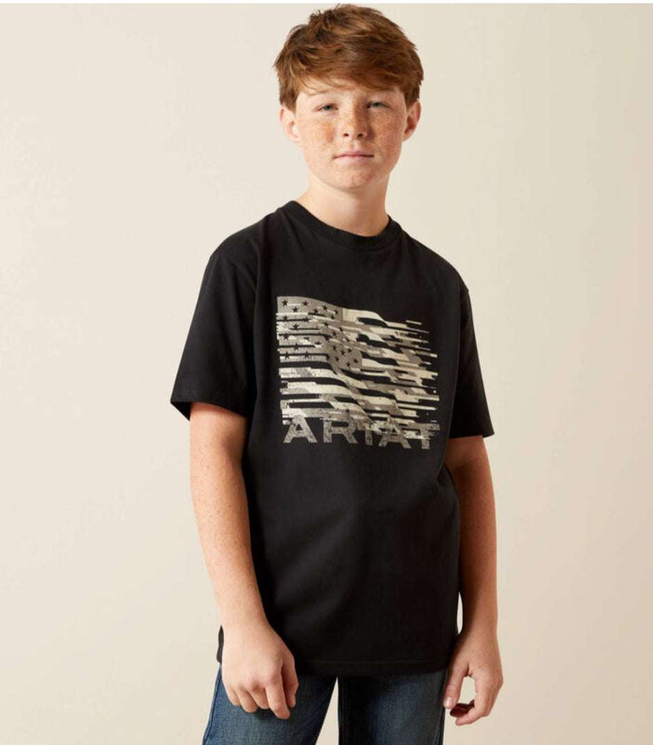 ARIAT KIDS T-SHIRT BOYS BRICK BLACK 10065980 Laherradurawwnc.com