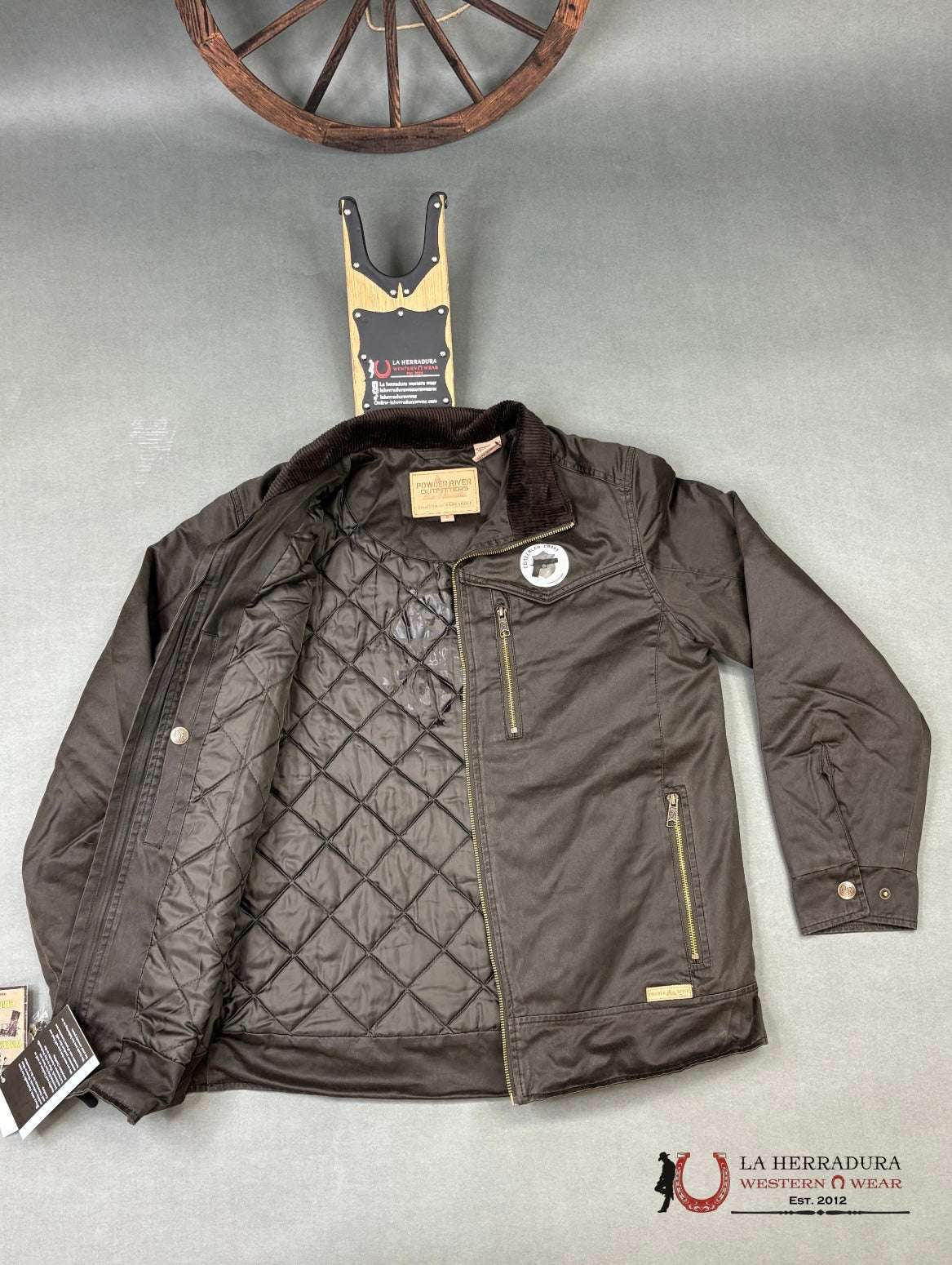 MENS JACKET DARK BROWN CONCEAL &CARRY JAKET DM93C04094 Laherradurawwnc.com