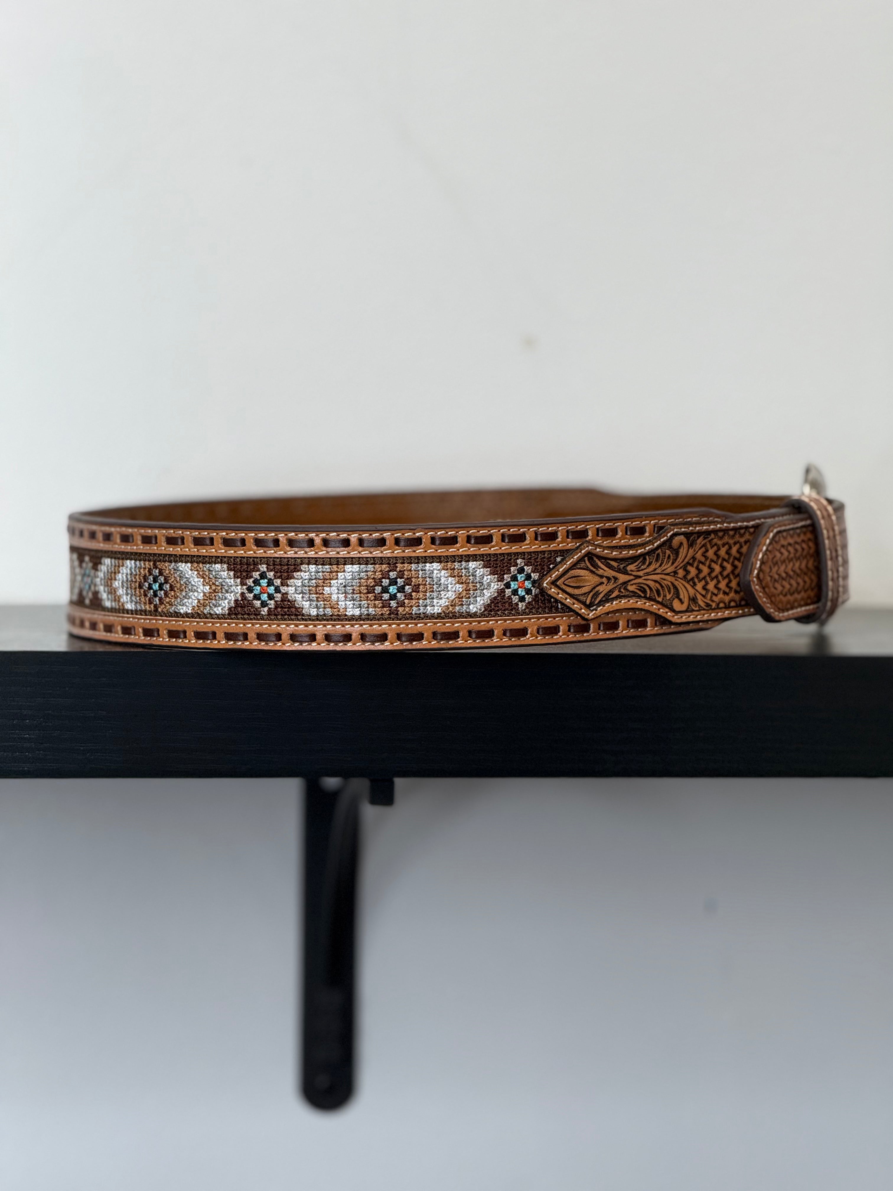 NOCONA AZTEC DESIGN THREADED WESTERN BELT - N210010348