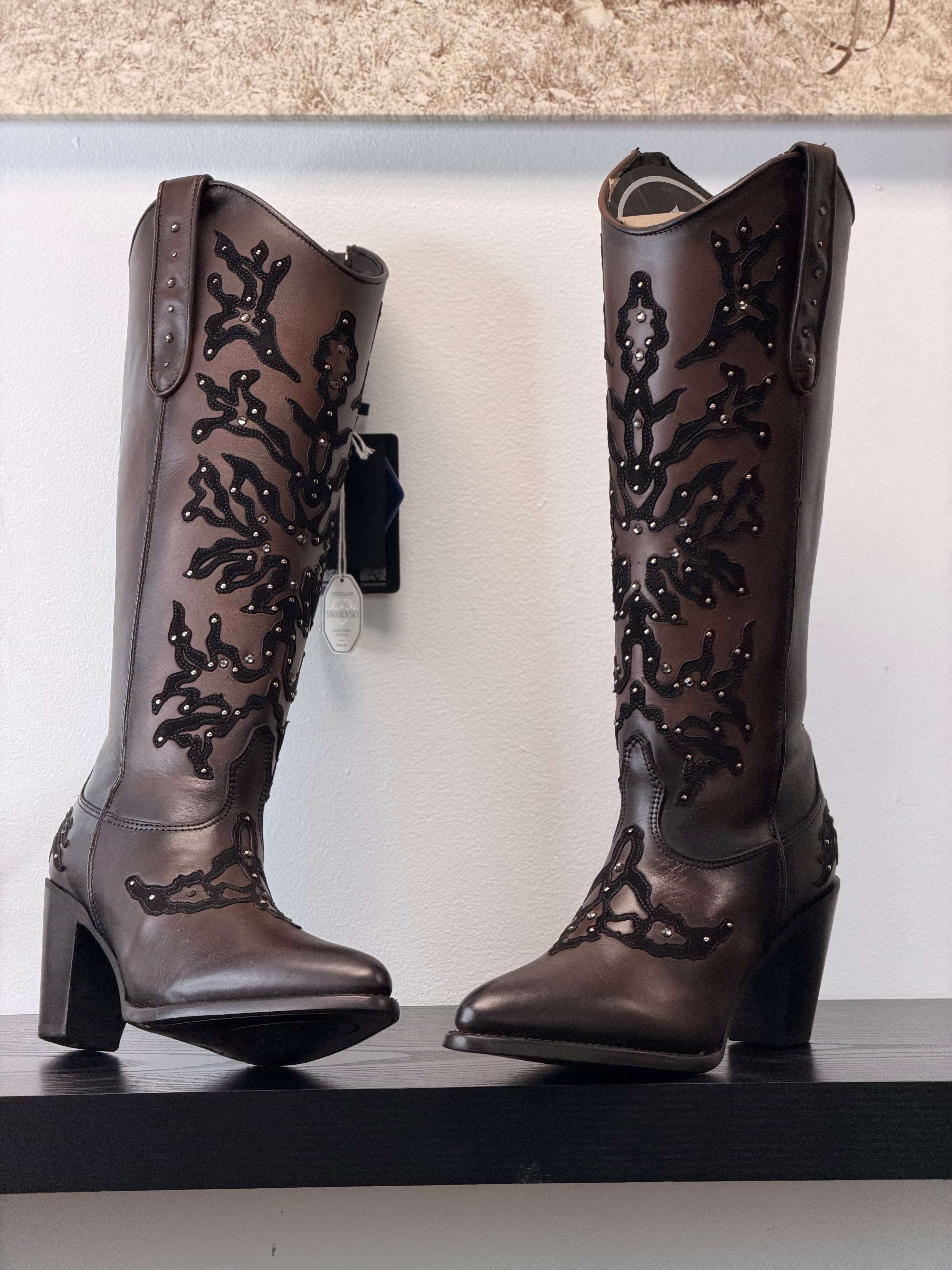 WOMEN’S CUADRA BOOT DE RES CRUST CASTAÑO CC238 Laherradurawwnc.com