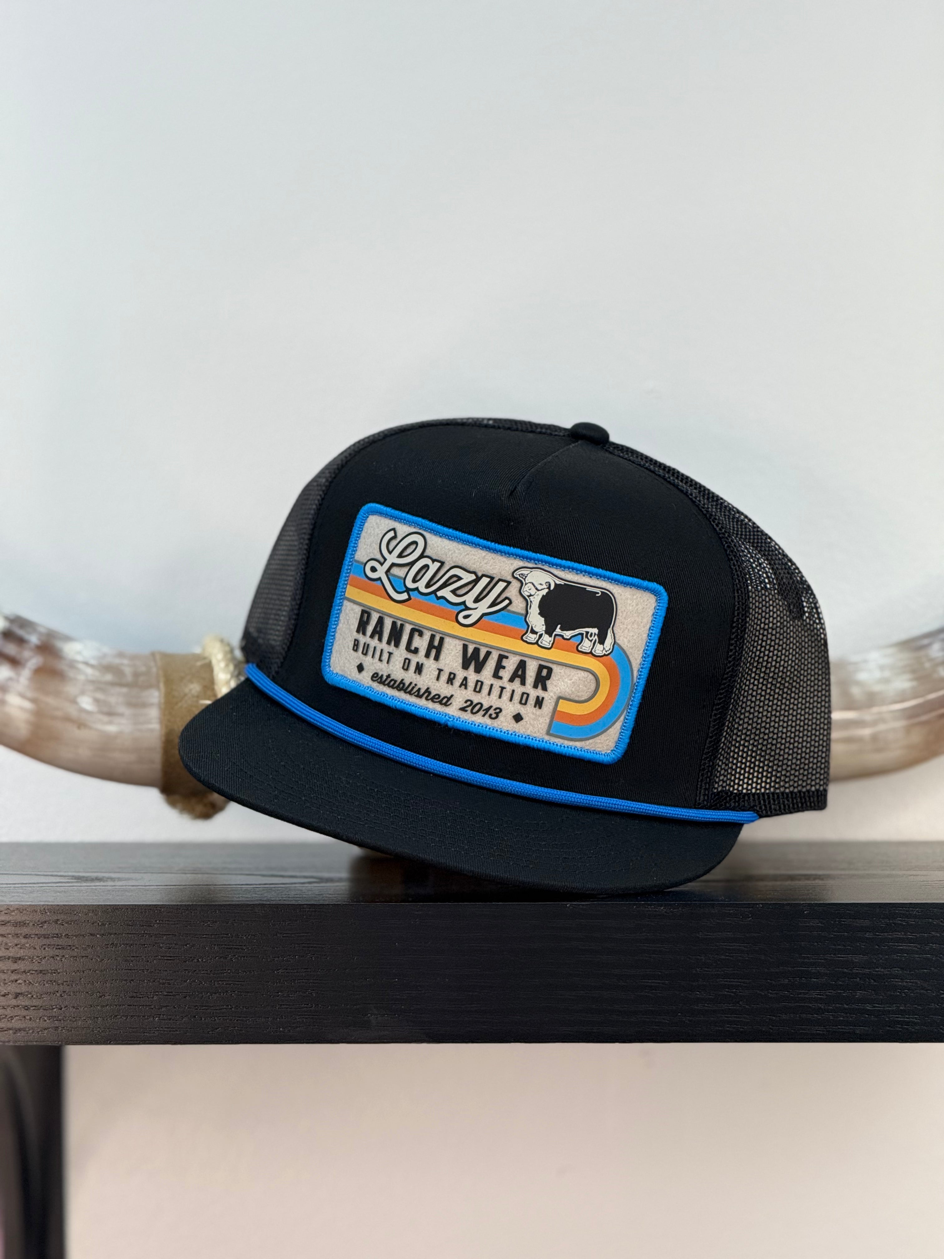 LAZY J CAP BLUE WITH BLACK