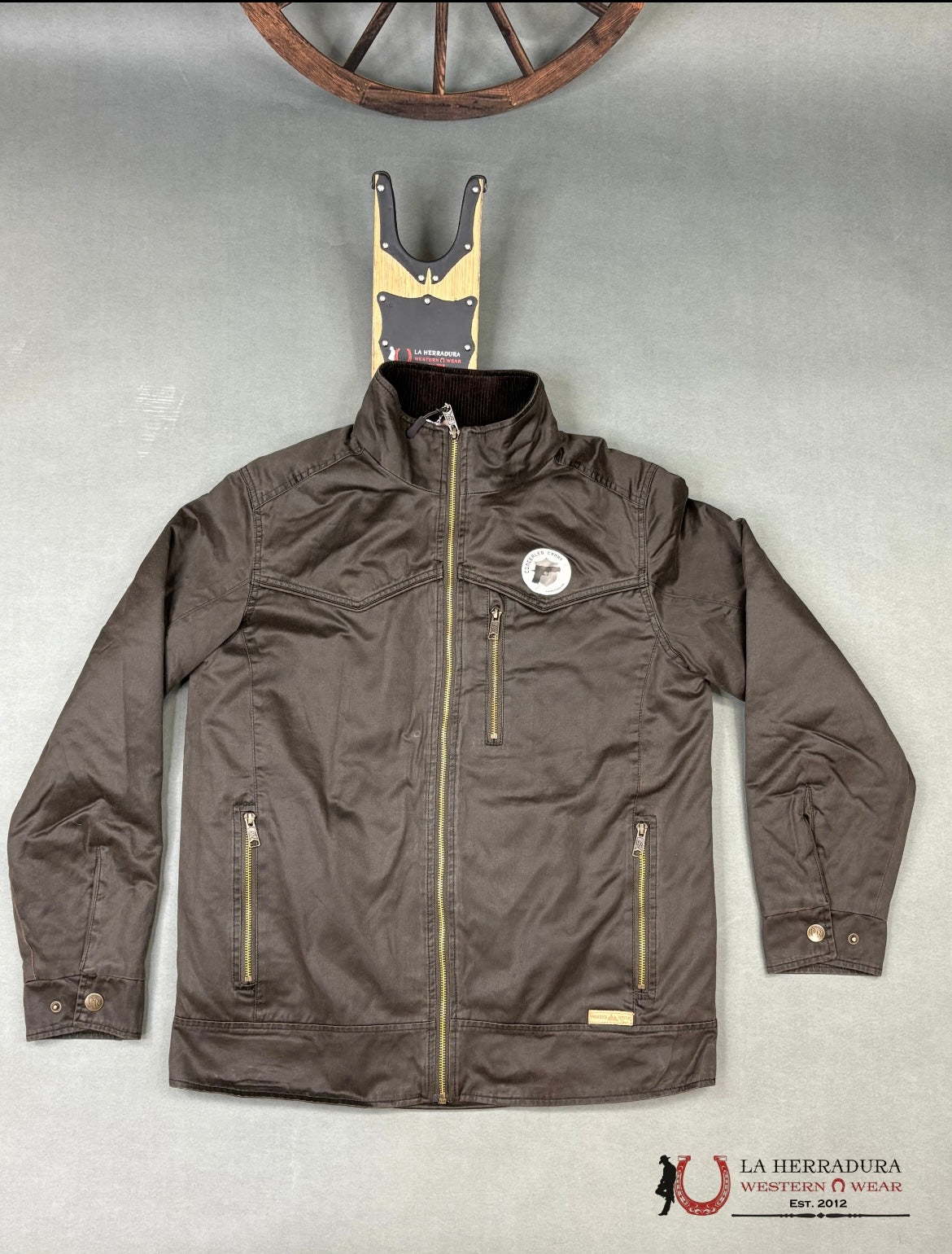 MENS JACKET DARK BROWN CONCEAL &CARRY JAKET DM93C04094