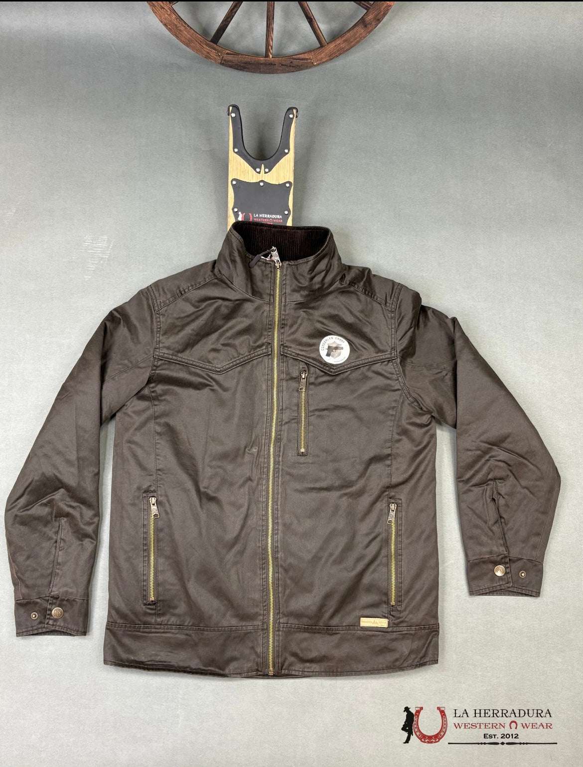 MENS JACKET DARK BROWN CONCEAL &CARRY JAKET DM93C04094 Laherradurawwnc.com