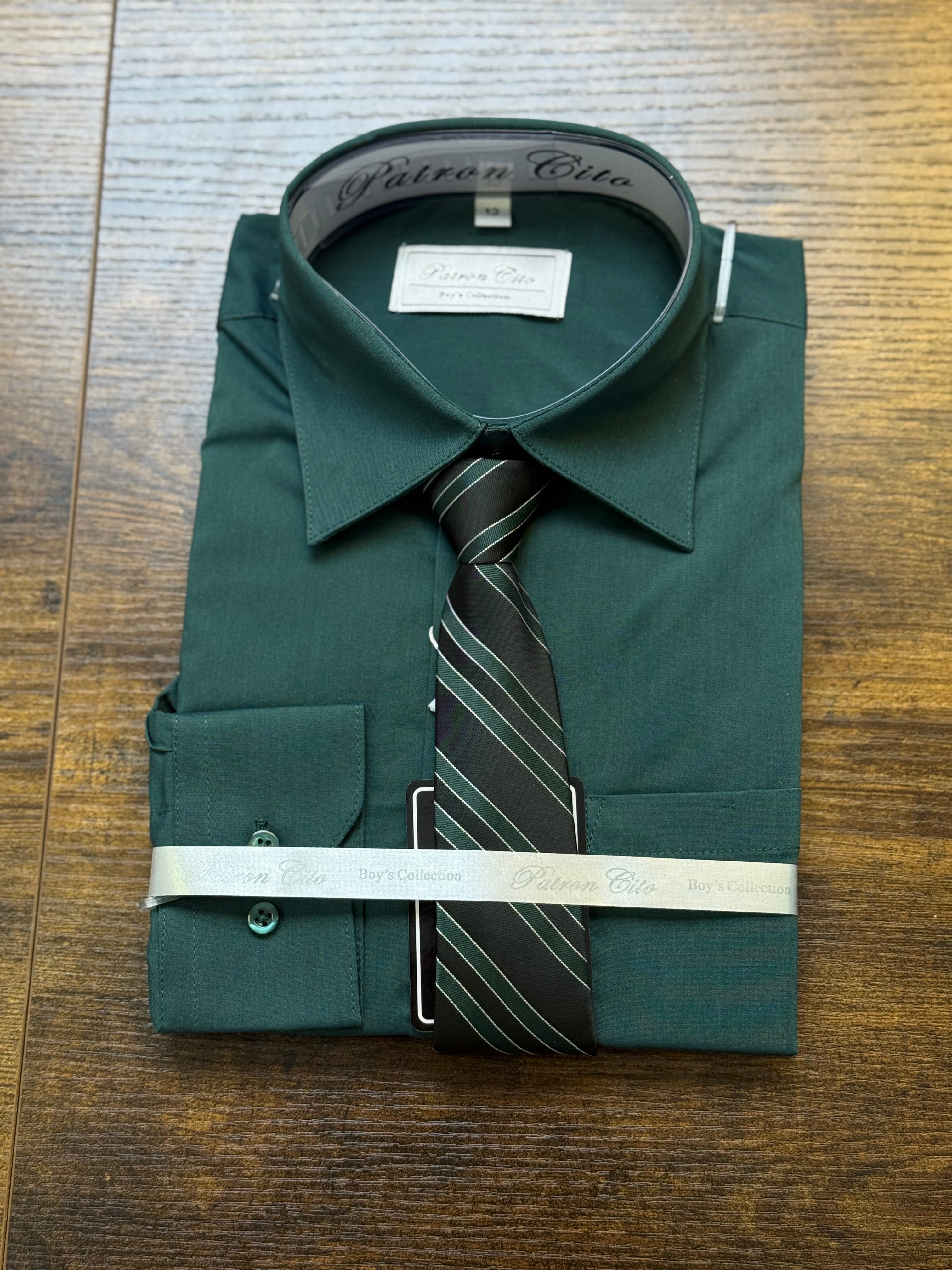 PATRONCITO KIDS SHIPS LONG SLEEVE CHILD HUNTER GREEN