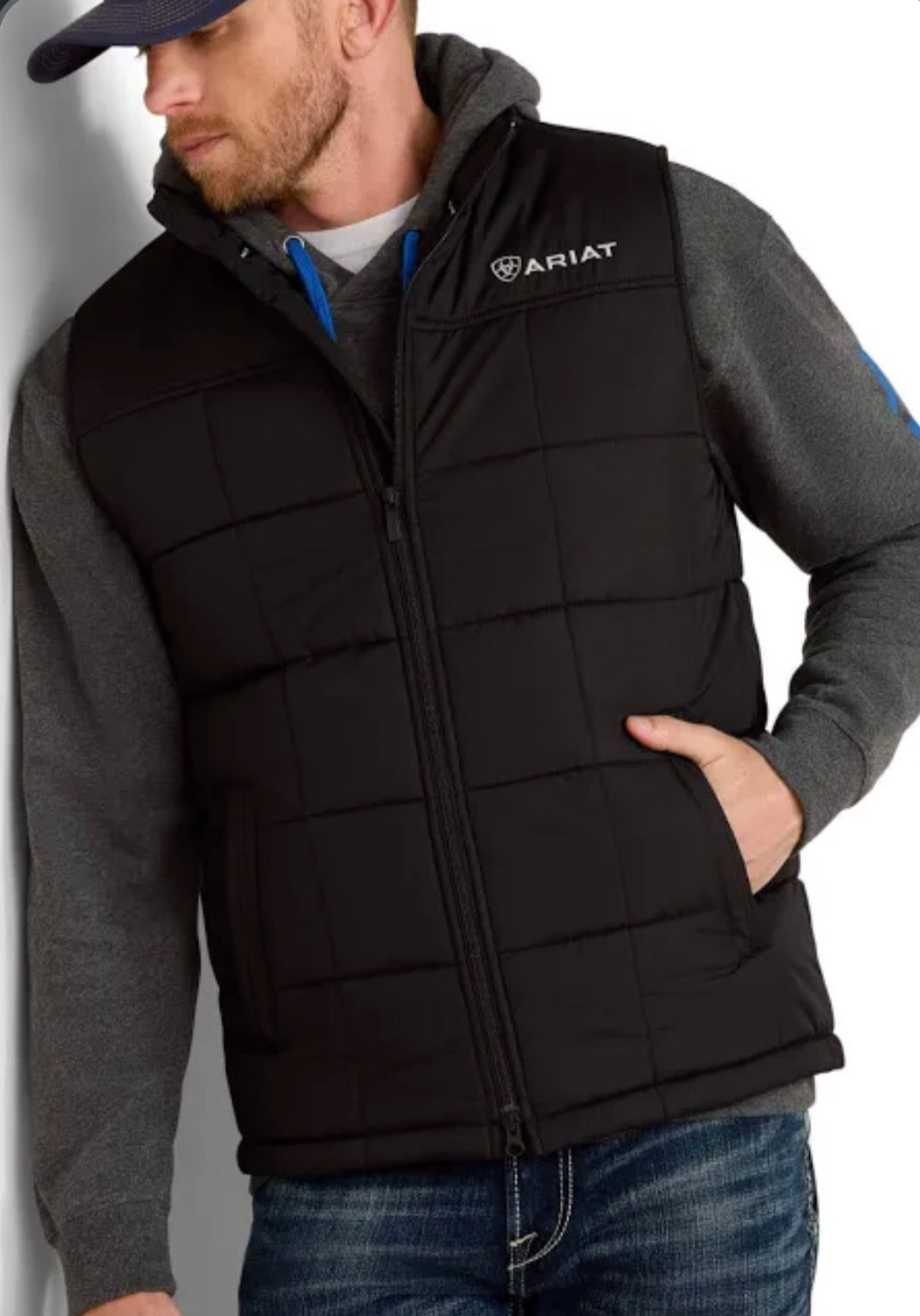 ARIAT MEN’S CRIUS INSULAD VEST BLACK 10011523