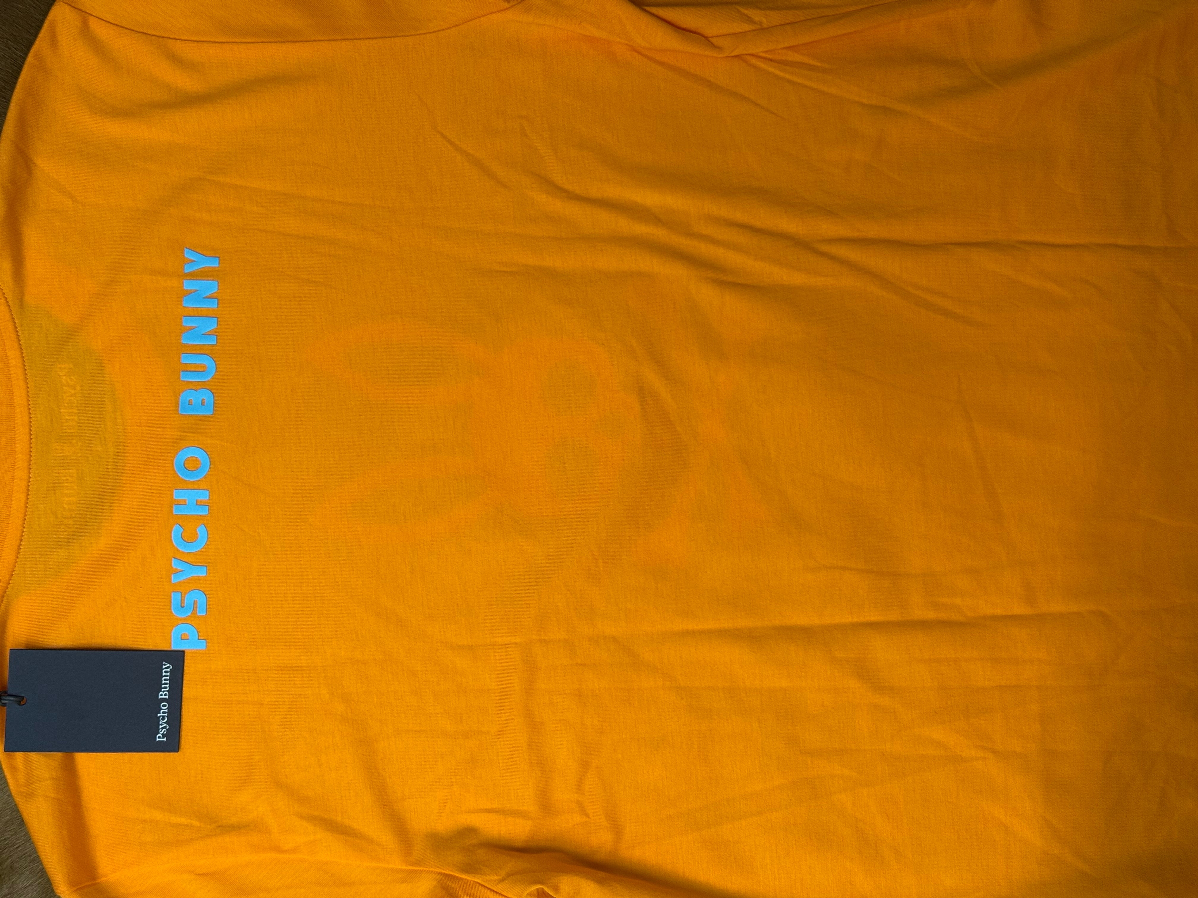 PSYCHO BUNNY MEN WELLINGTON GRAPHIC TEE 819 NECTARINE