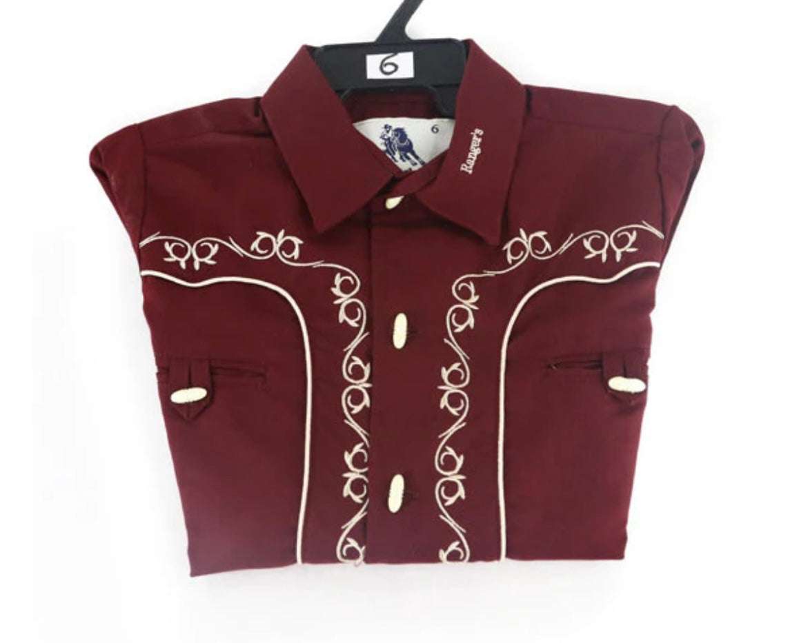 RANGERS KIDS SHIRT LONG SLEEVE VINO 301 Laherradurawwnc.com