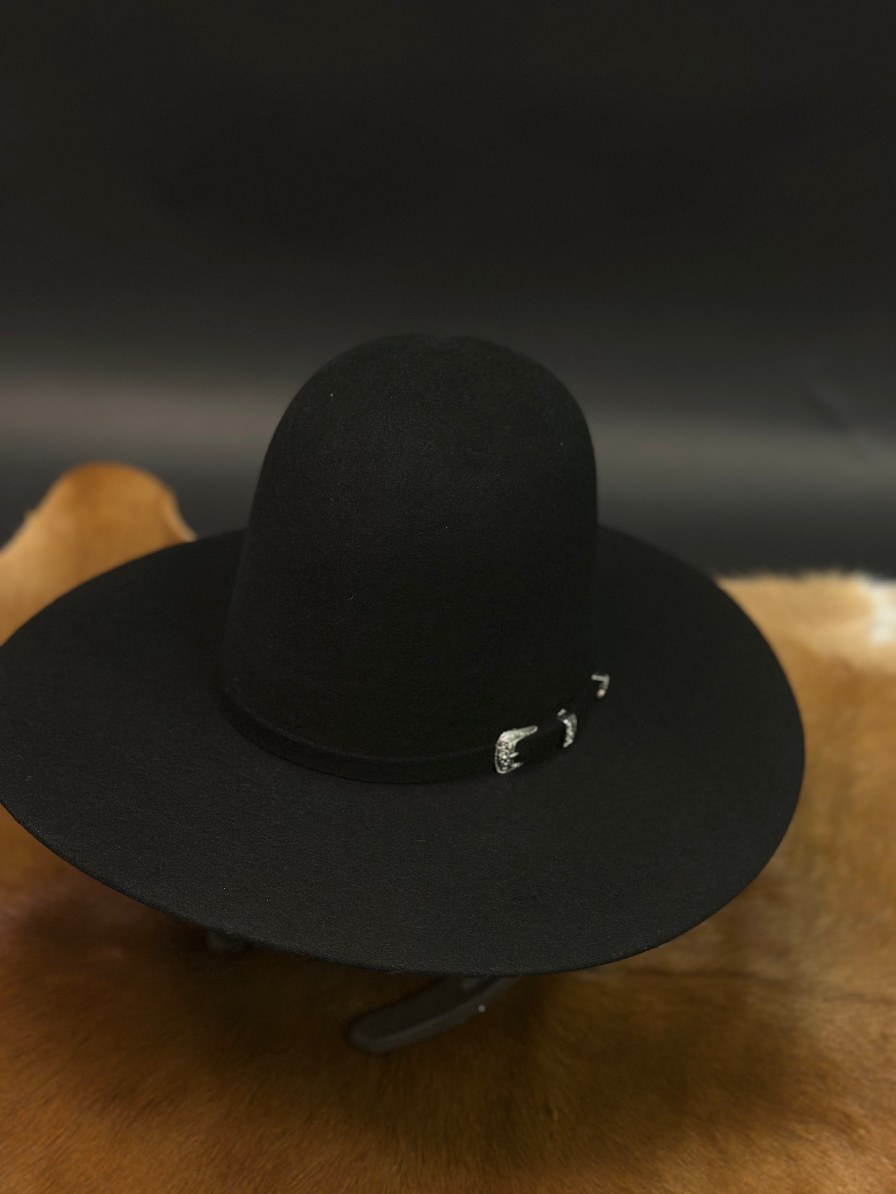 RDR KID BLACK OPEN CROWN FELT HAT