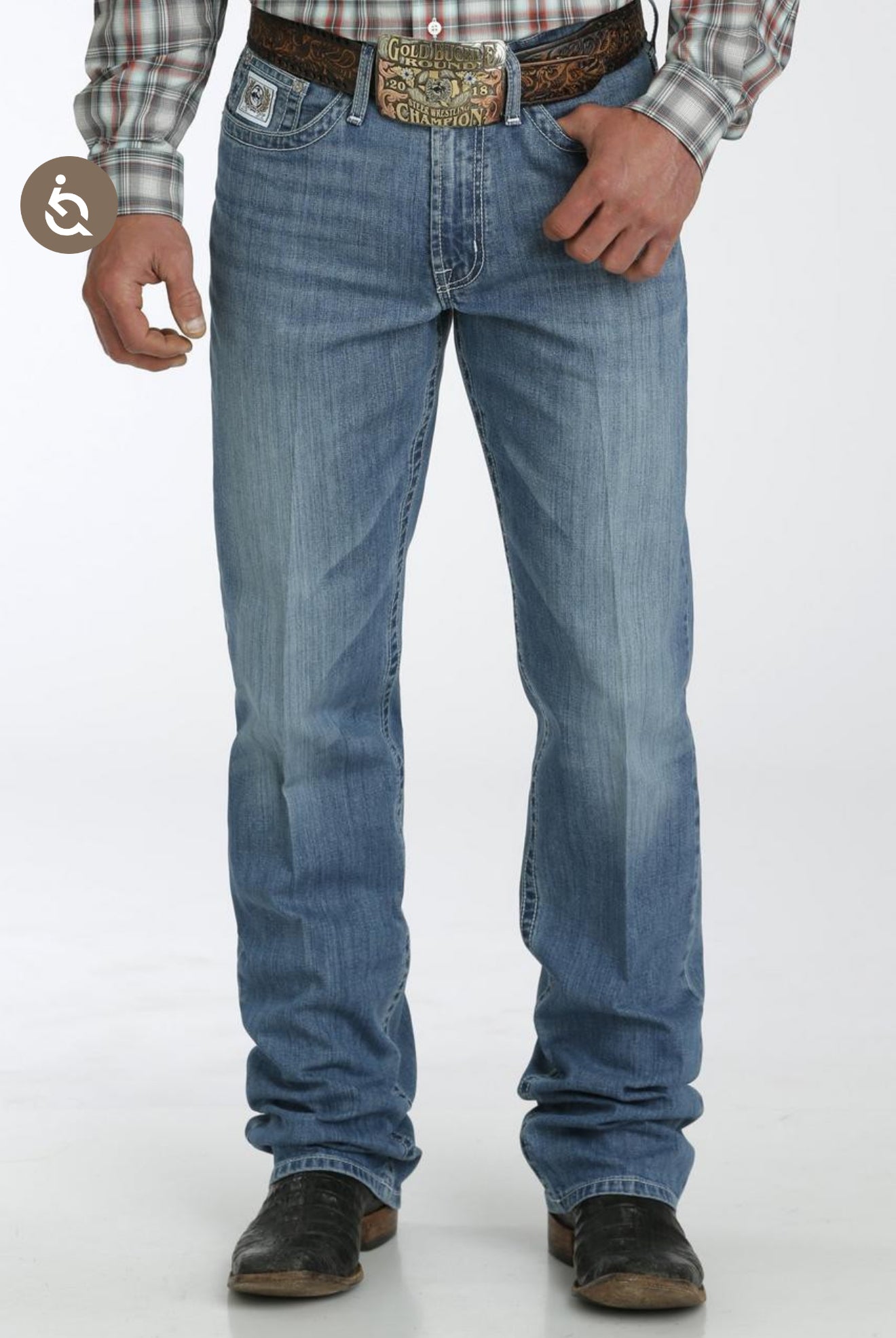 CINCH JEAN WHITE LABEL RELAXED MID RISE STRAIGHT LEG LIGHT WASH- MB92834056