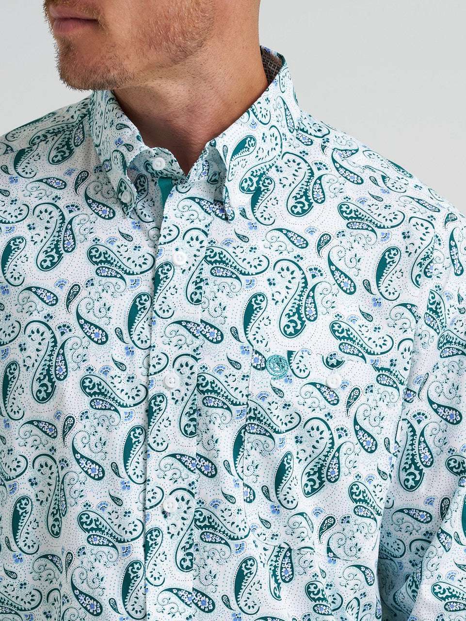 MEN'S WRANGLER GEORGE STRAIT WHITE RELAXED FIT STRETCH - 112374541 Laherradurawwnc.com