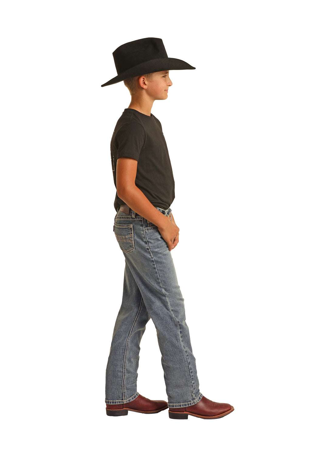 ROCK&ROLL JEANS BOYS SLIM FIT MEDIUM VINTAGE HOOEY RAISED DENIM REVOLVER HB1RD02566 Laherradurawwnc.com