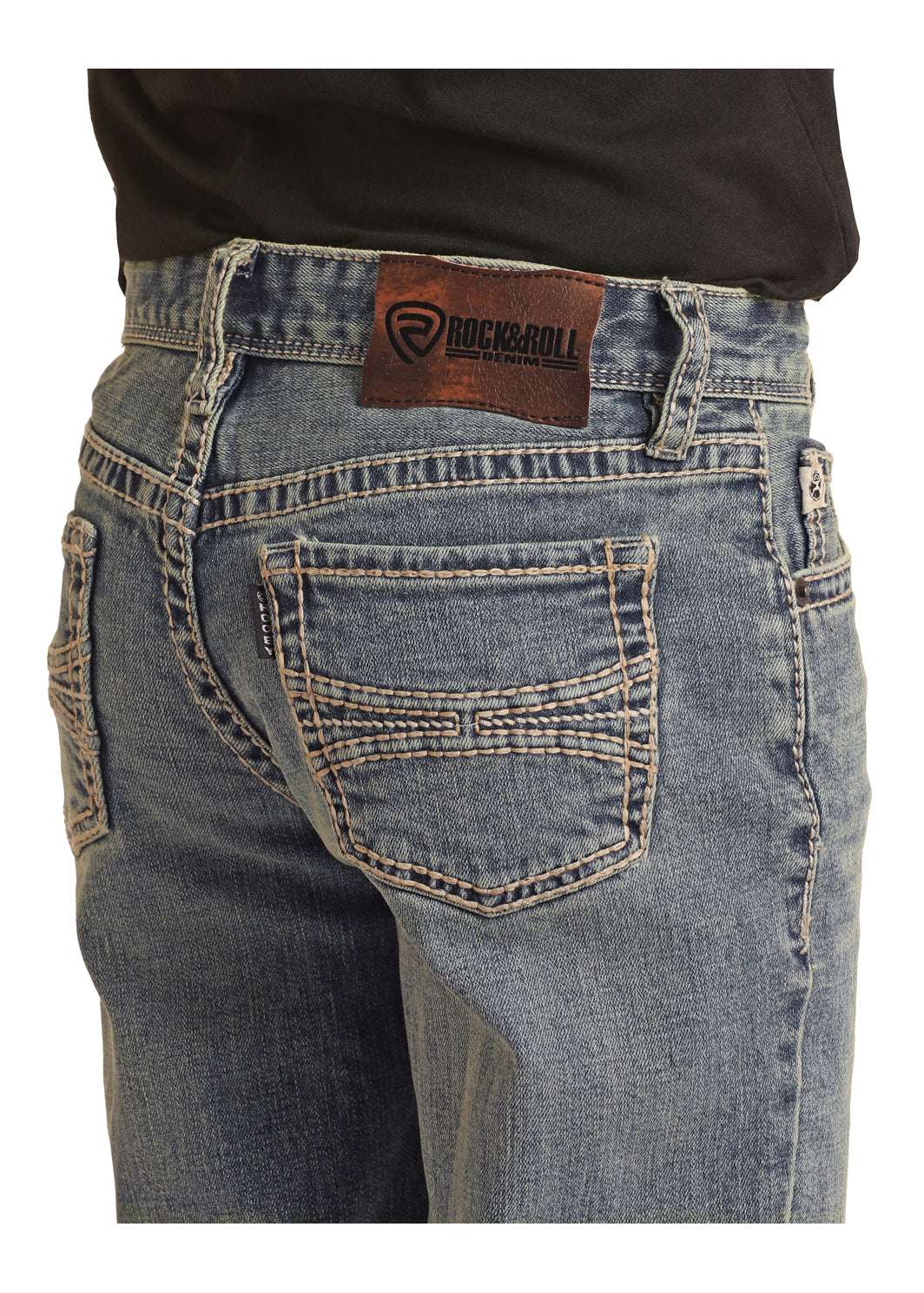 ROCK&ROLL JEANS BOYS SLIM FIT MEDIUM VINTAGE HOOEY RAISED DENIM REVOLVER HB1RD02566 Laherradurawwnc.com