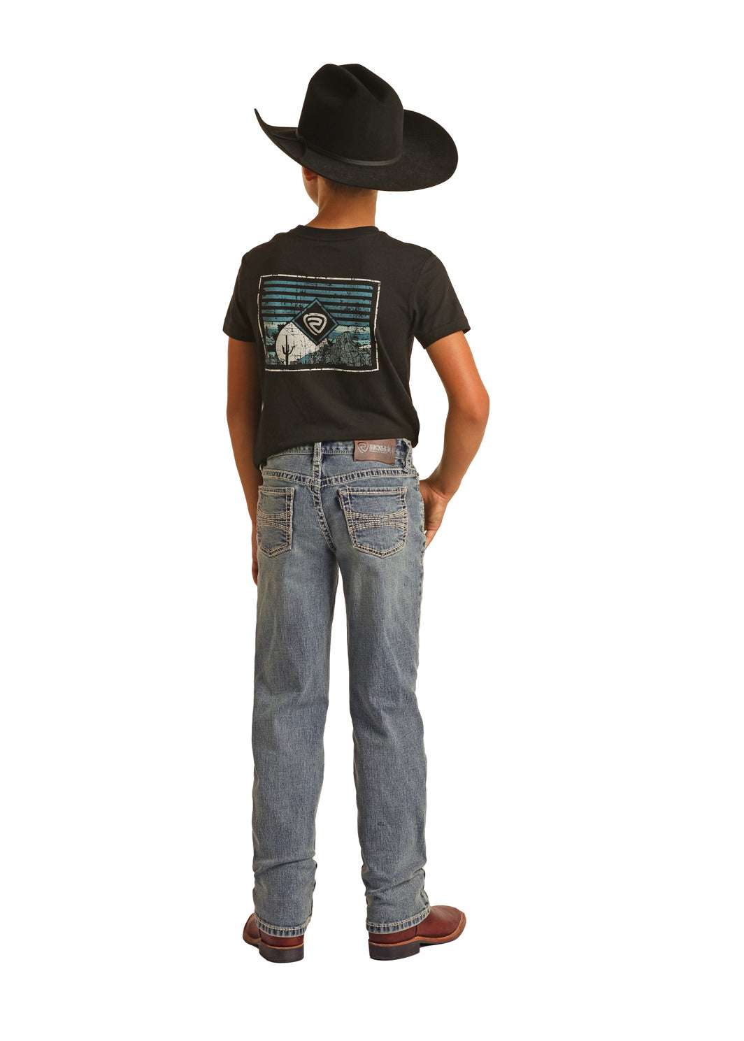 ROCK&ROLL JEANS BOYS SLIM FIT MEDIUM VINTAGE HOOEY RAISED DENIM REVOLVER HB1RD02566 Laherradurawwnc.com