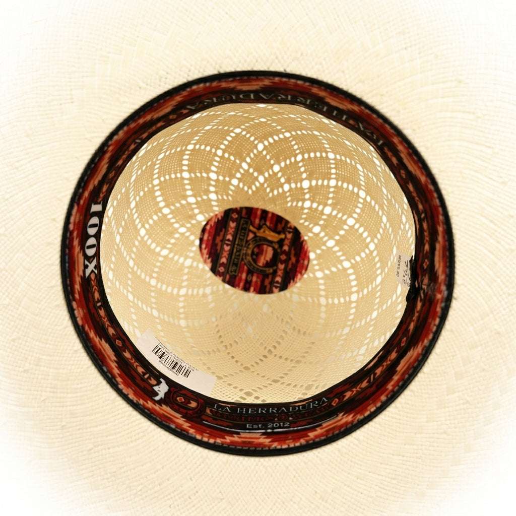 HERRADURA STRAW HAT 100x 5 JAP CUADROS BLANCOS Laherradurawwnc.com