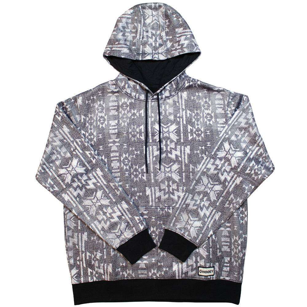 Hooey® Men's Hoodie Grey Aztec Print HH1191GYWH Laherradurawwnc.com