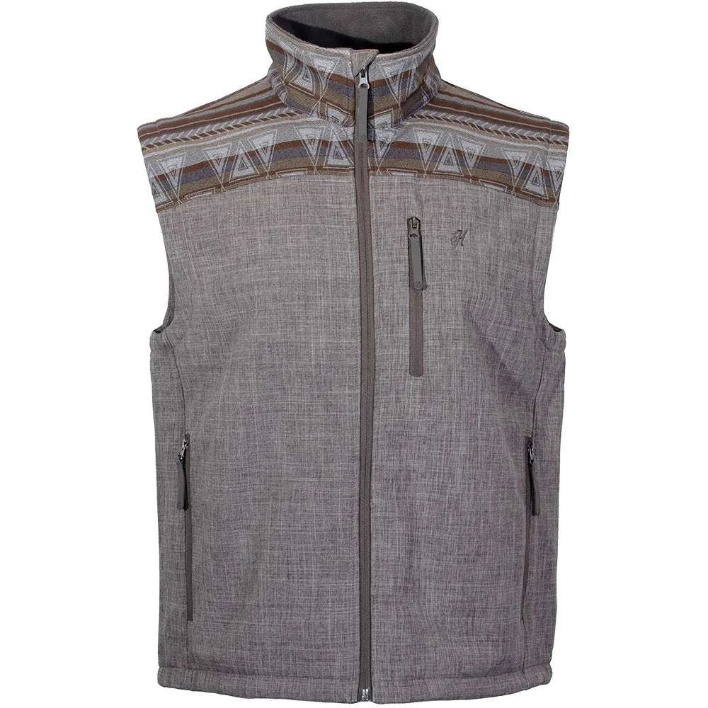 HOOEY MENS SOFT-SHELL VEST GRAY HV104AZGY Laherradurawwnc.com