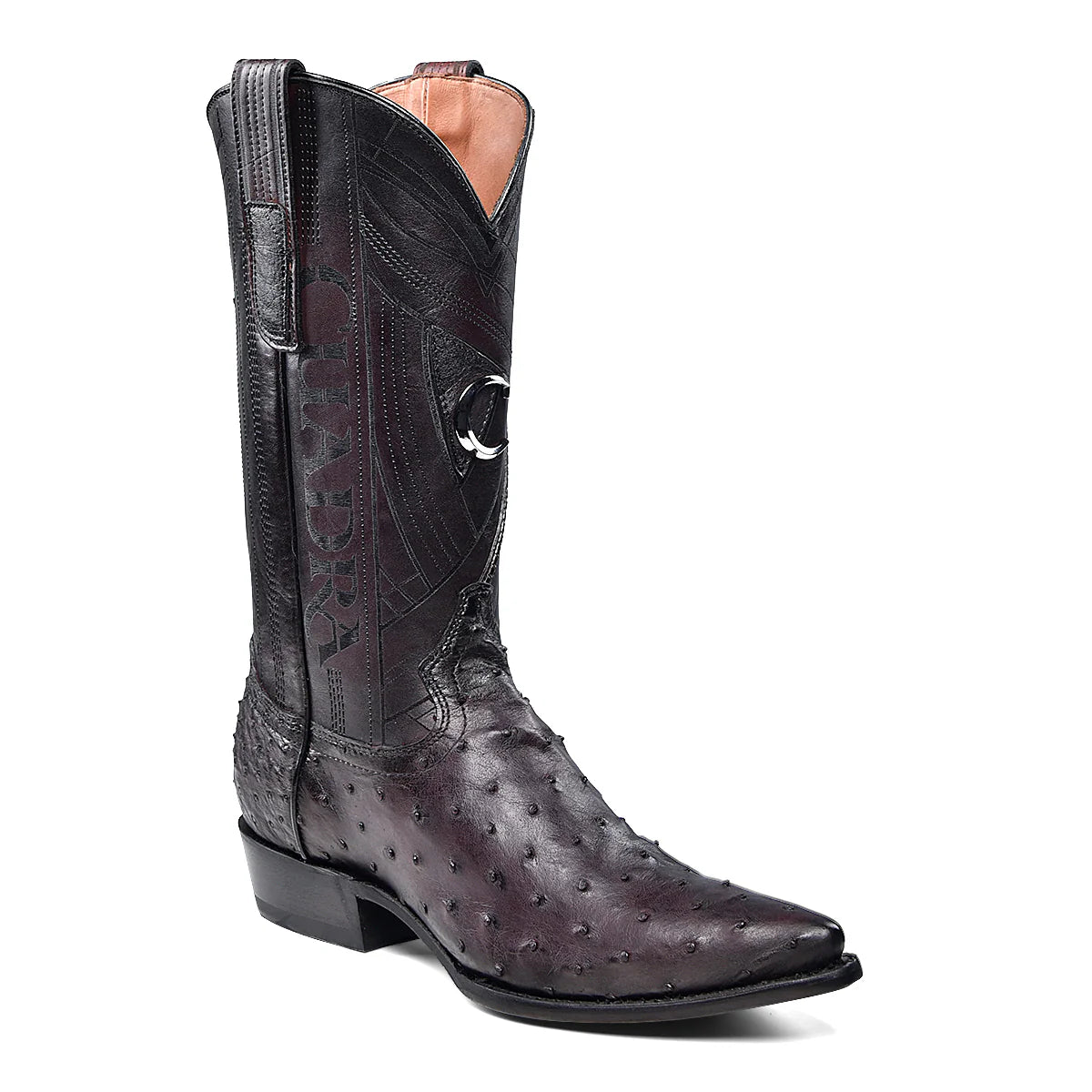CUADRA BOOT AVESTRUZ BLACK CHERRY SNIP TOE CU808