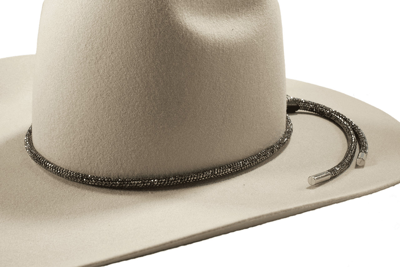 Bolo Tie Women sliding necklace black rhinestones D740002601 Laherradurawwnc.com