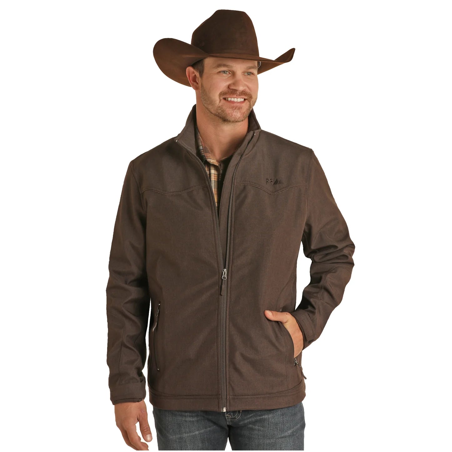 PANHANDLE MENS CONCEAL/CARRY JACKET DARK BROWN-PRM092RZY3