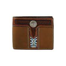 3D BLUE AZTEC BIFOLD WALLET -D250007002 Laherradurawwnc.com