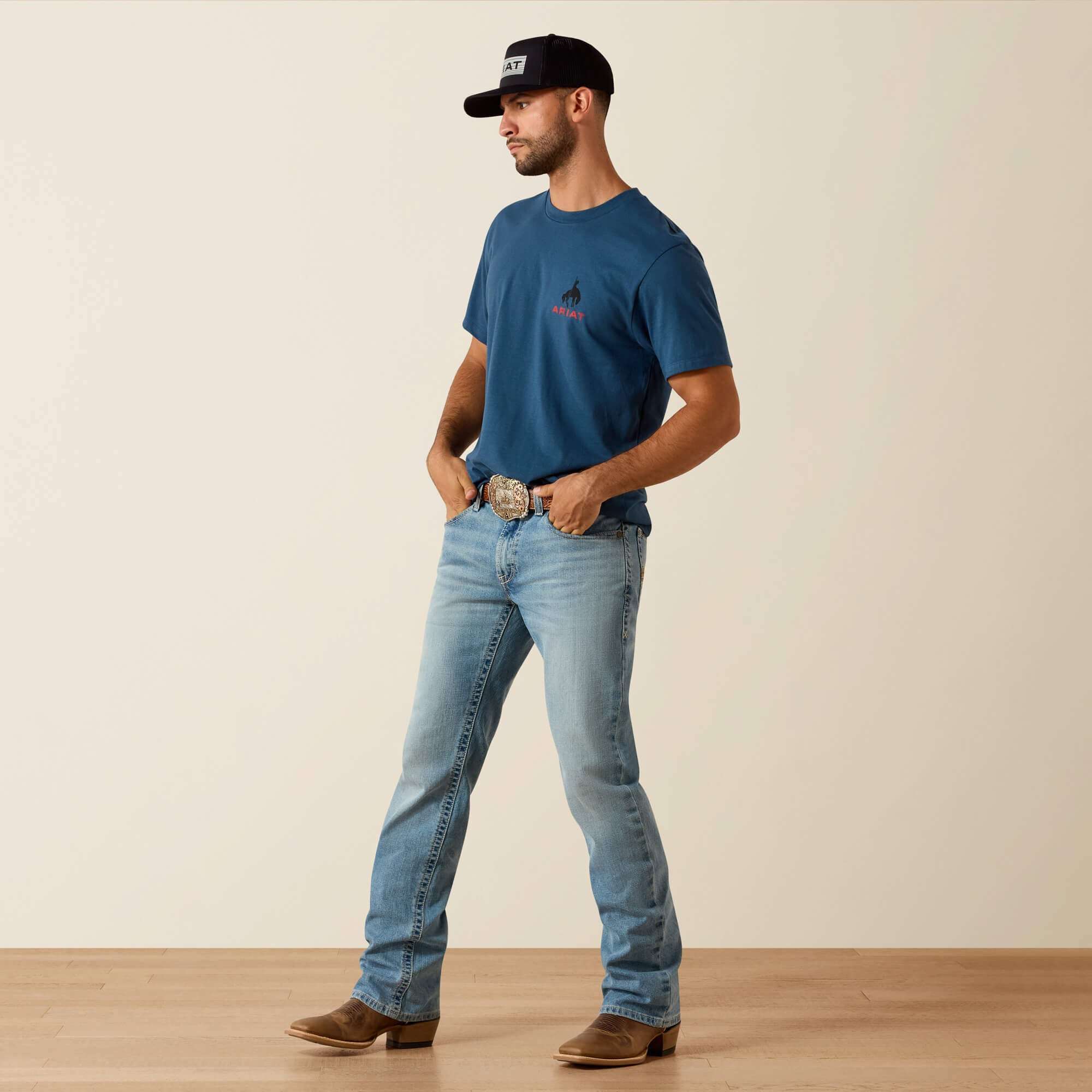 ARIAT MEN T-SHIRT FLAG BRONCO SS KEY LARGO - 10071192 Laherradurawwnc.com