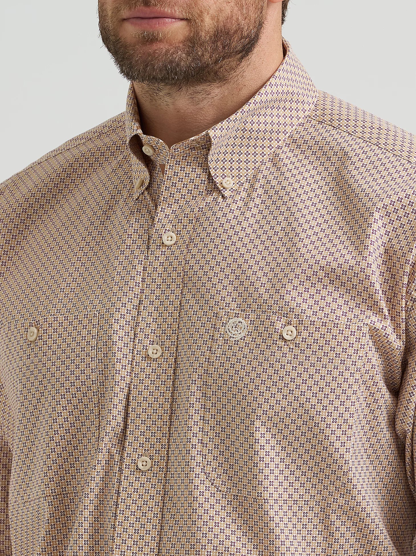 WRANGLER FLOWER PATTERN LS SHIRT -112369564