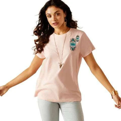ARIAT WOMENS GRANGER SS TSHRT/ BLUSHING ROSE- 10048645 Laherradurawwnc.com