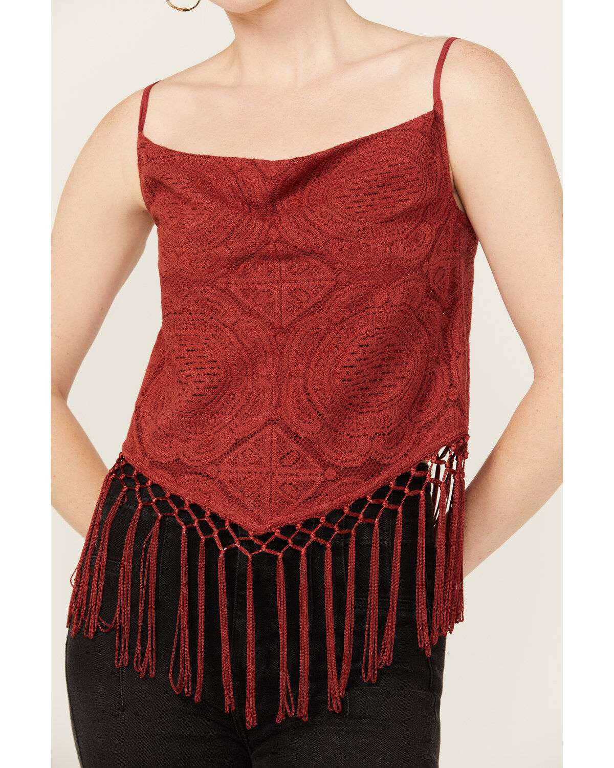 Rock&Roll Lace Lurex Tank BW10TO2682 Laherradurawwnc.com