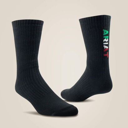 Ariat premium cotton mid calf 3pairs -10044793