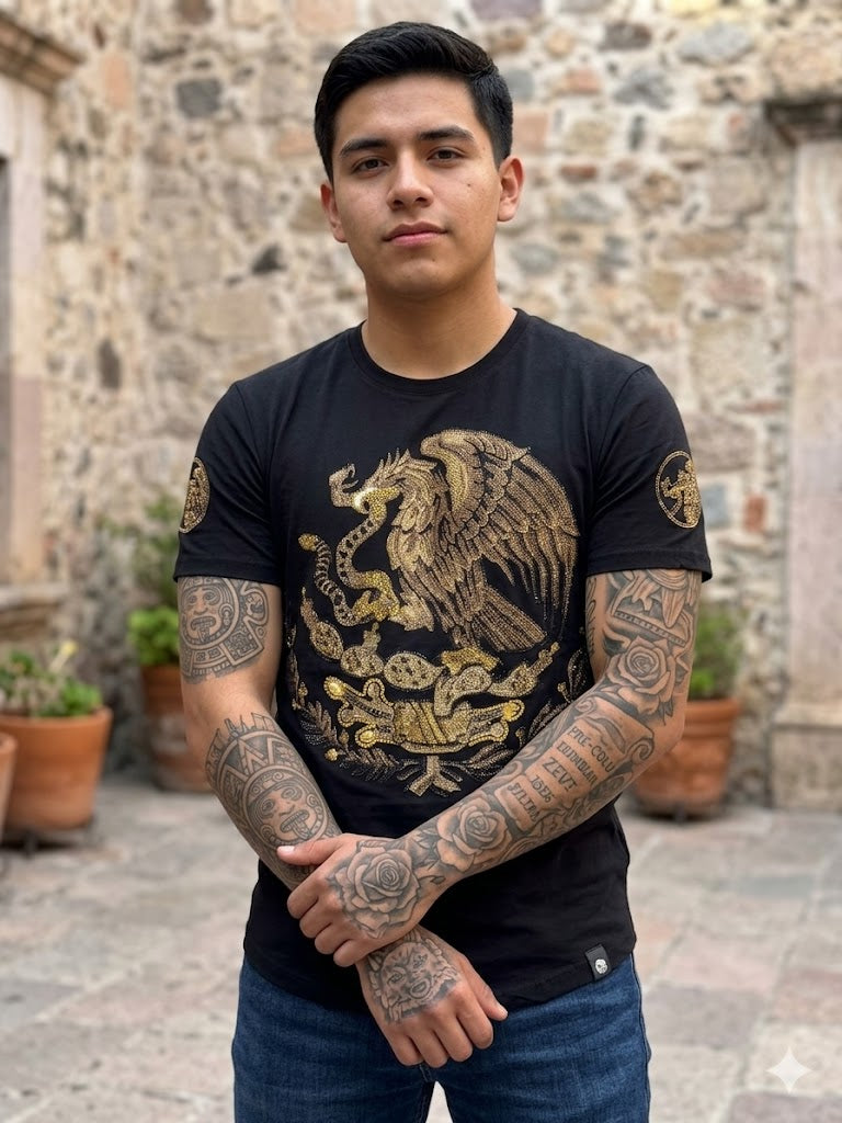 CAVIAR DREMES T-SHIRT BLACK “ESCUDO DE MEXICO” - CD94718