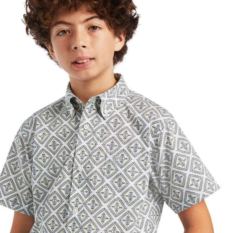 ARIAT KIDS SHIRT/ BAYLOR CLASSC WHITE- 10040733 Laherradurawwnc.com