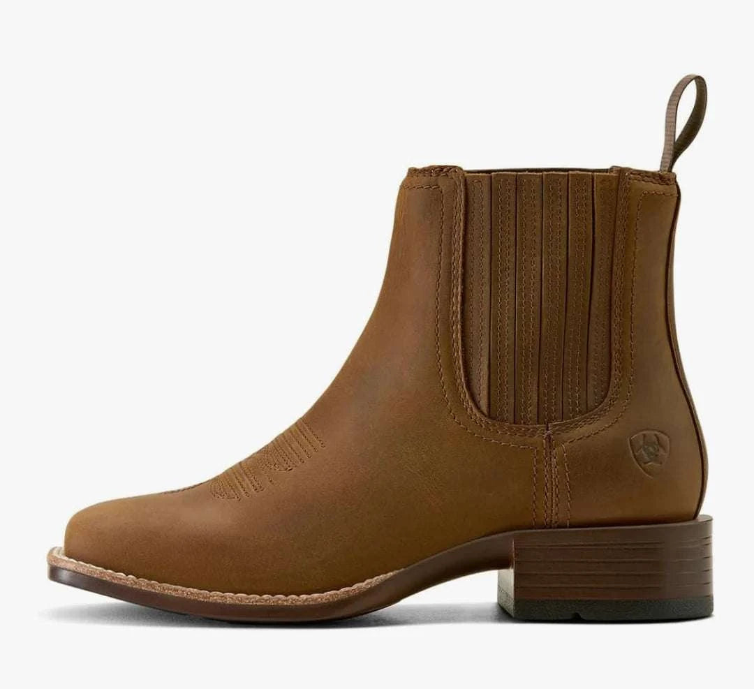 WOMENS ARIAT BOOT SHORT DISTRESSED BROWN BOOKER CHELSEA-10063973 Laherradurawwnc.com