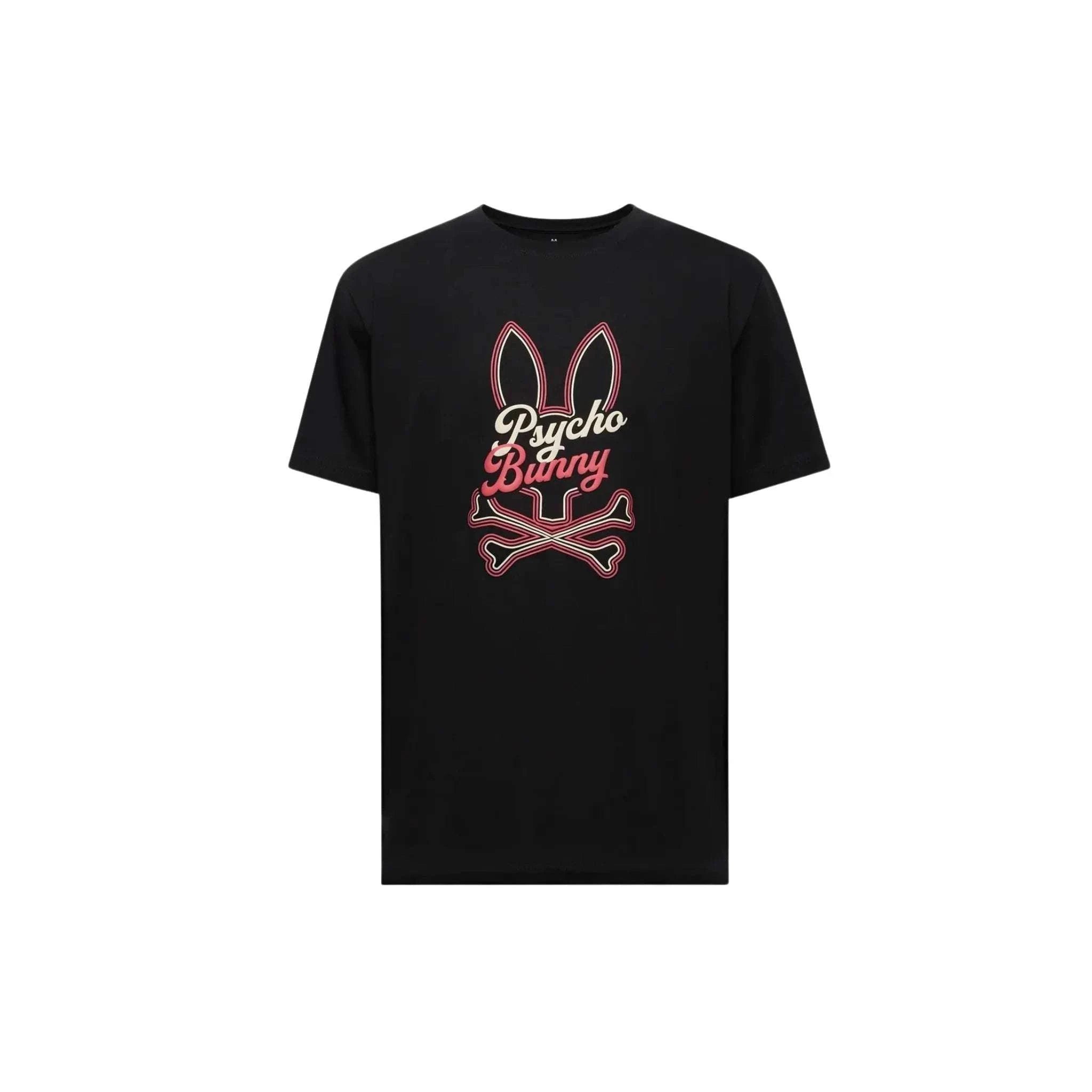 PSYCHO BUNNY KIDS GARRET GRAPHIC TEE BLACK KT0200025 Laherradurawwnc.com