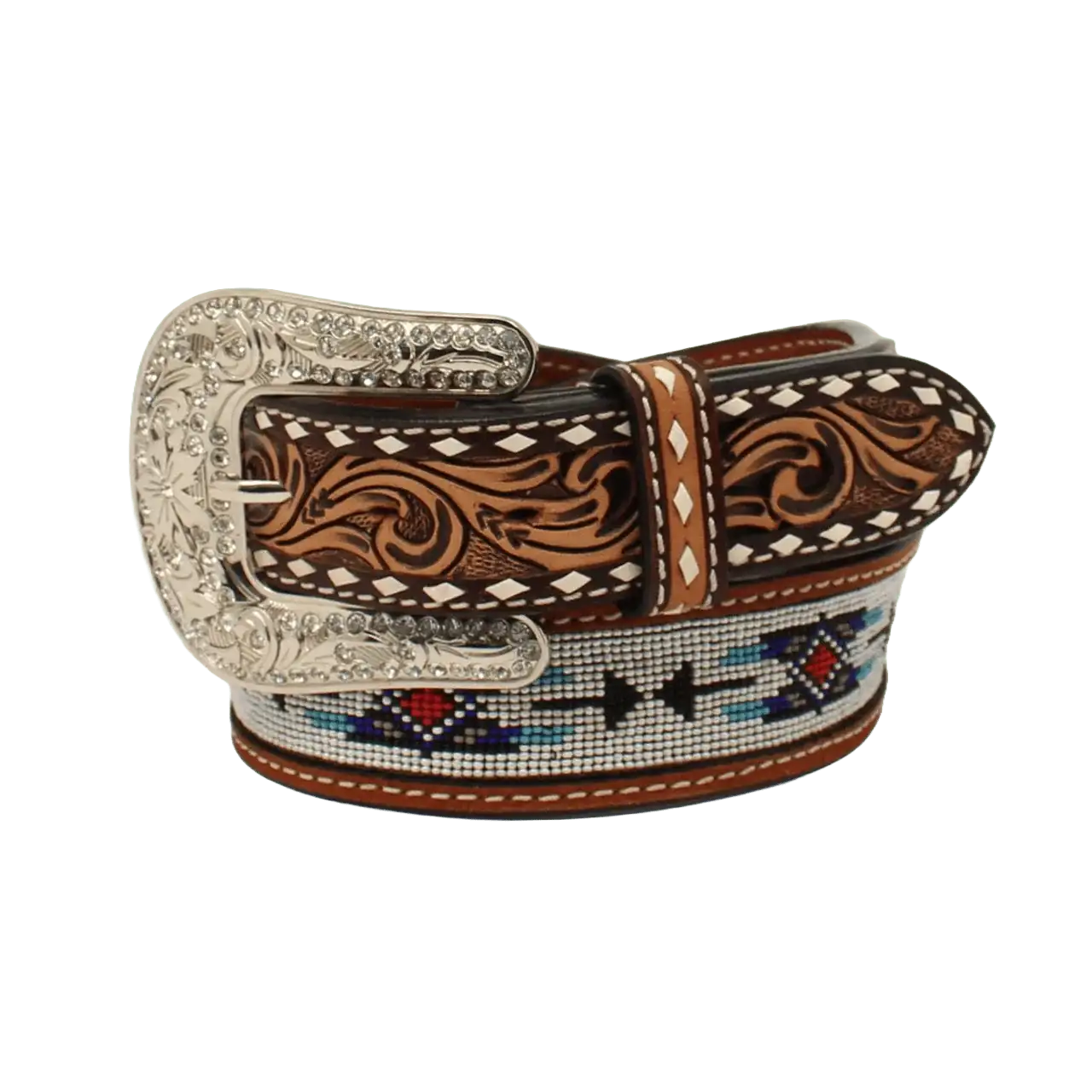 ANGEL RANCH BLACK BELT WITH RHINESTONES BUCKLE D140002502 Laherradurawwnc.com