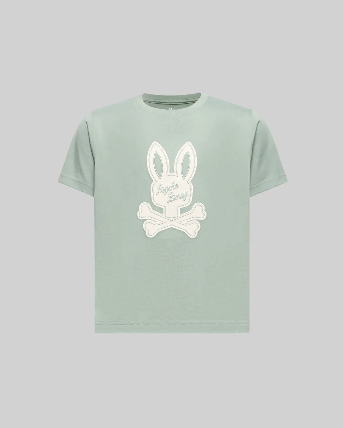 PSYCHO BUNNY KIDS DEREK CENTER GRAPHIC TEE ICEBERG GREEN KT0200006