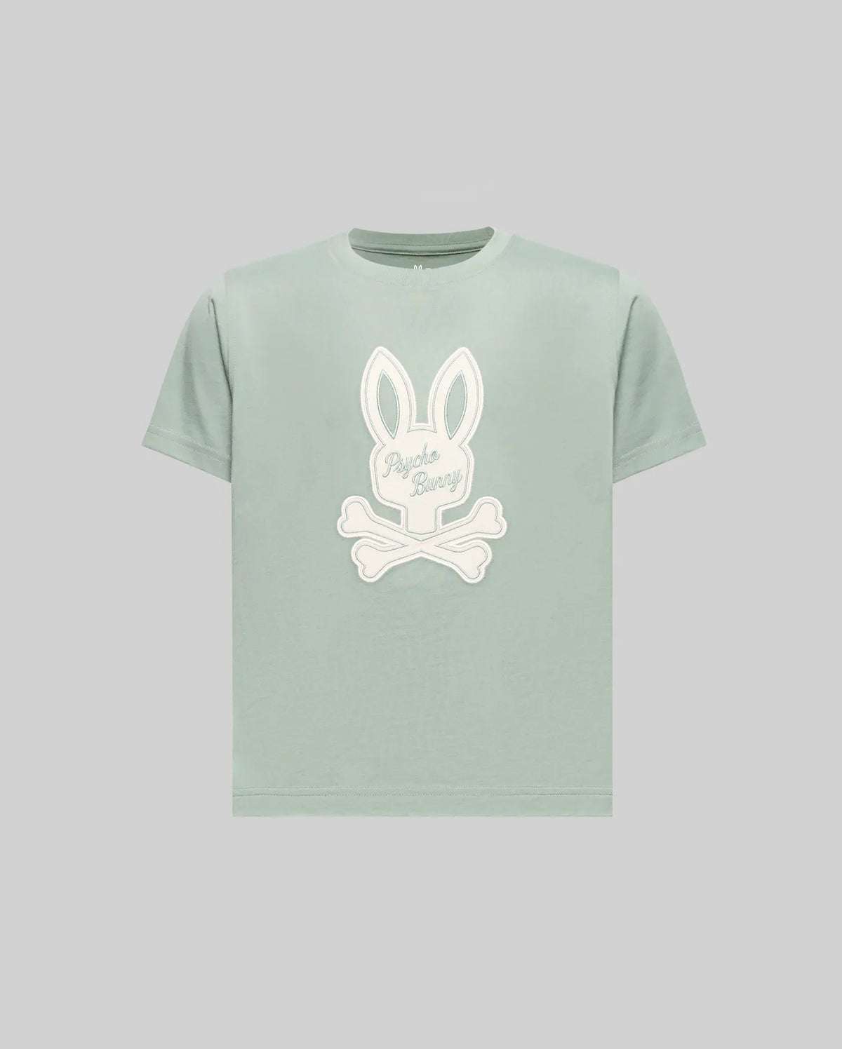 PSYCHO BUNNY KIDS DEREK CENTER GRAPHIC TEE ICEBERG GREEN KT0200006 Laherradurawwnc.com