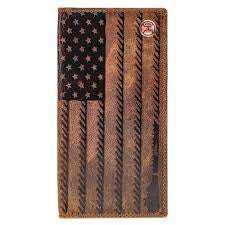 HOOEY LIBERTY ROPE EMBOSSED RODEO WALLET WITH HOOEY LOGO RIVET-HW003-BRBK Laherradurawwnc.com