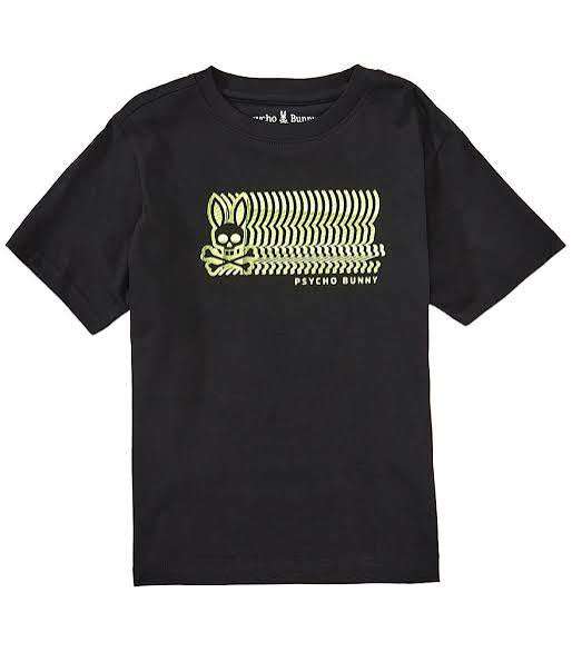 PSYCHO BUNNY KIDS ARVO SPORT TEE BLACK B0U538F200 Laherradurawwnc.com