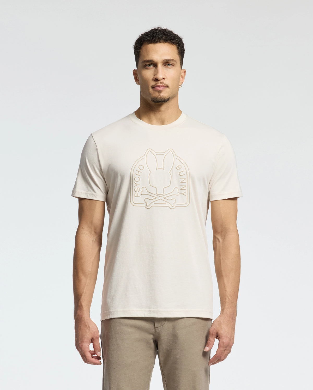 PSYCO BUNNY MEN Melbourne Graphic Tee Natural Linen