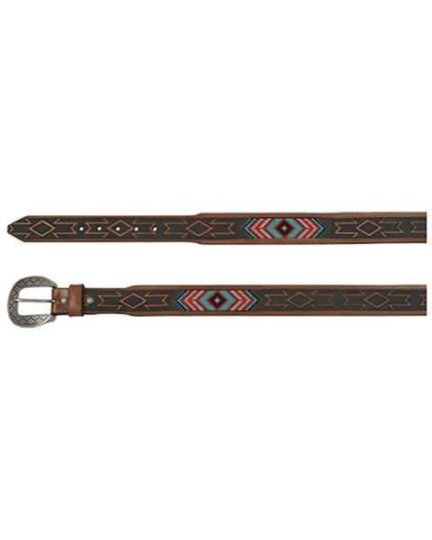 RED DIRT AZTEC RED AND BLUE MENS BELT- 23112BE14 Laherradurawwnc.com