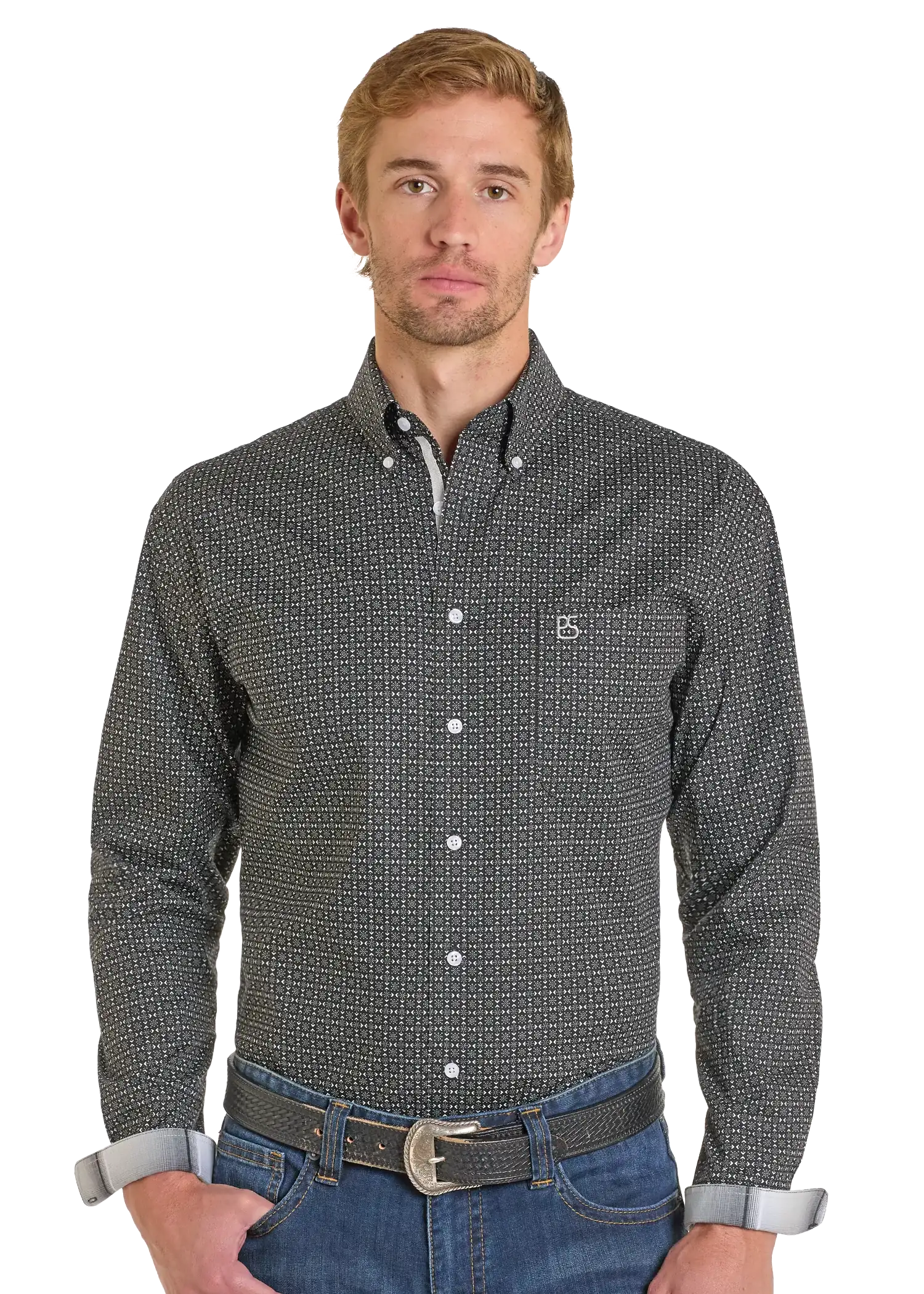 PANHANDLE MEN’S LS BUTTON BLACK RMB2S06924 Laherradurawwnc.com