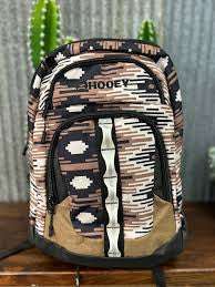 Mochila Hooey marrón/negra con patrón azteca -BP074TNBK