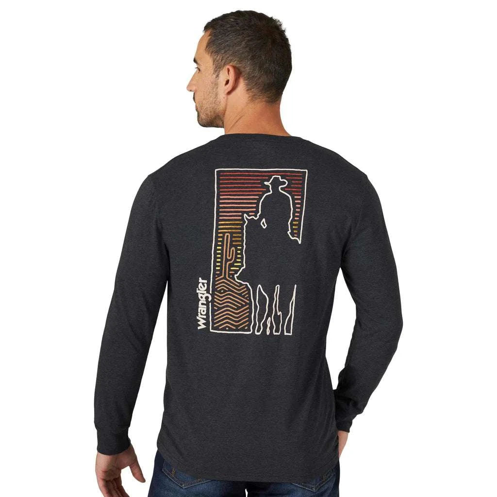 LONG SLEEVE WRANGLER T-SHIRT- 112319282 Laherradurawwnc.com