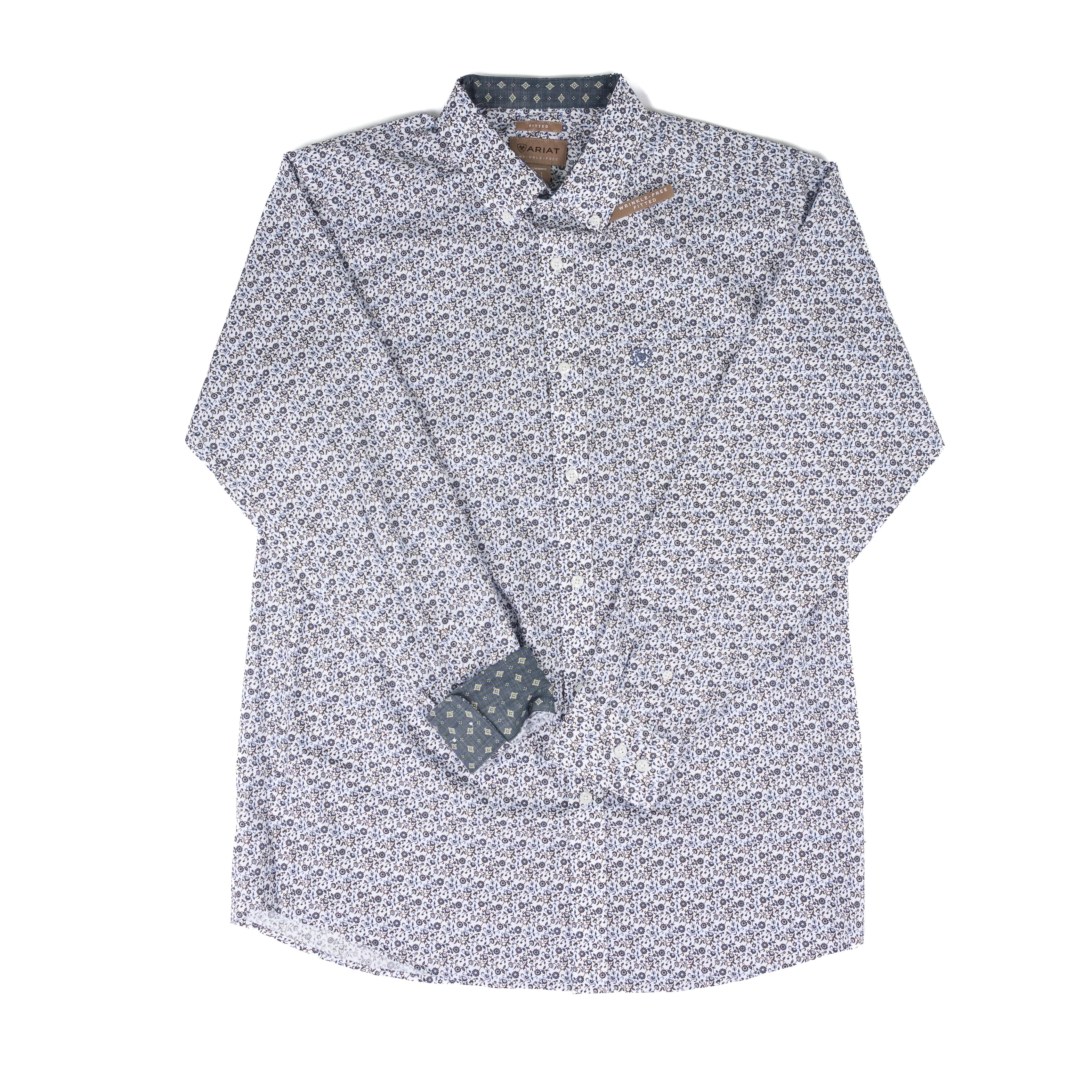 WF WEAVER FTD LS WHITE MULTI VINE PRINT - 10073691