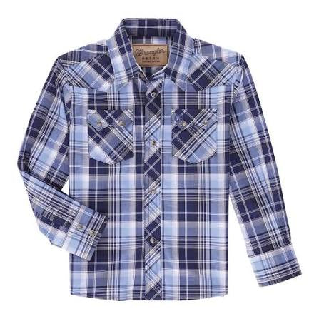 WRANGLER KIDS SHIRT LONG SLEEVE BLUE 10BV4025N